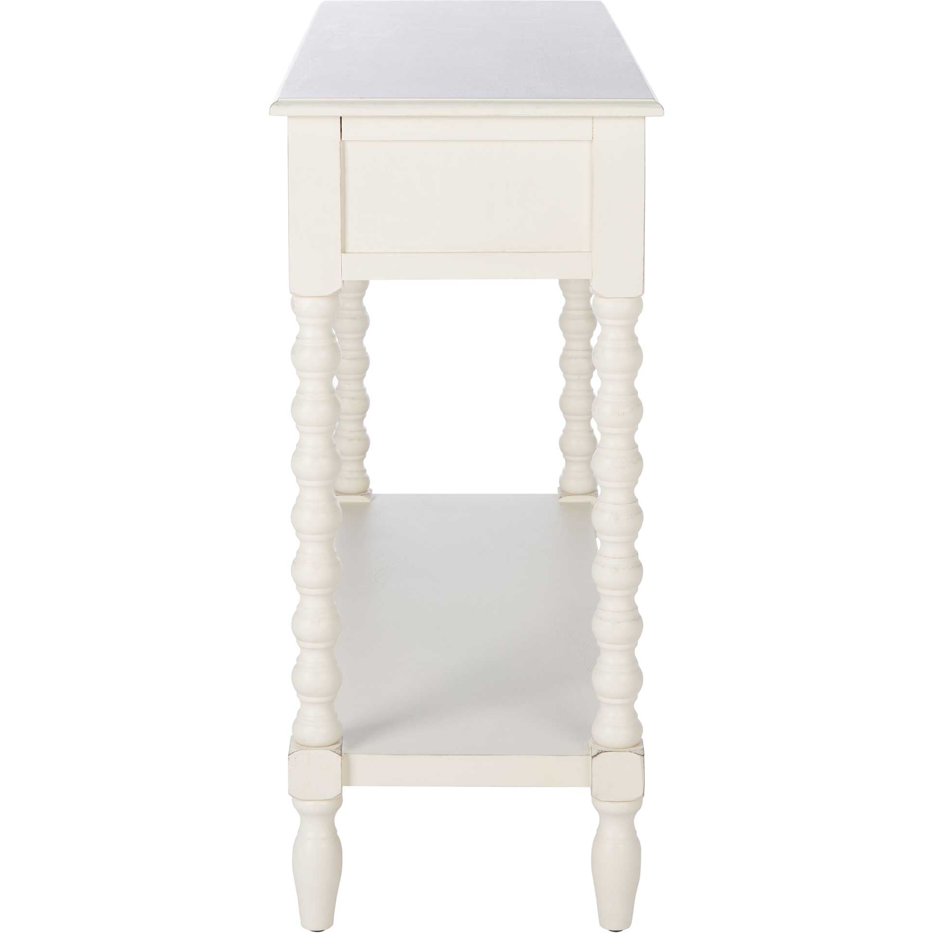 Atalia 2 Drawer Console Table Distressed White