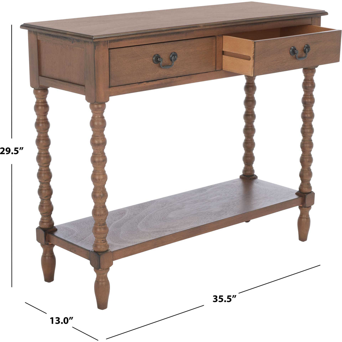 Atalia 2 Drawer Console Table Brown
