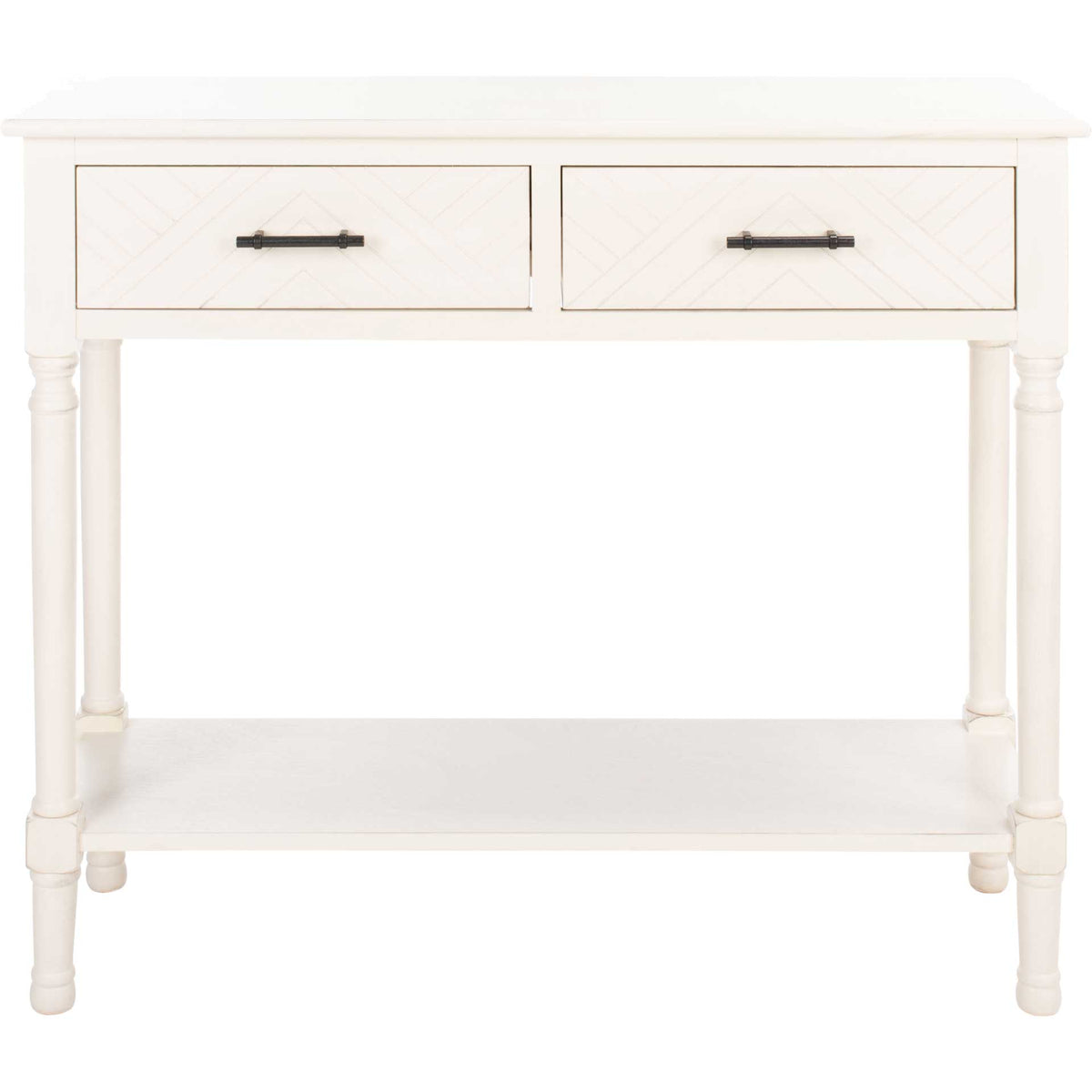 Pebbles 2 Drawer Console Table Distressed White