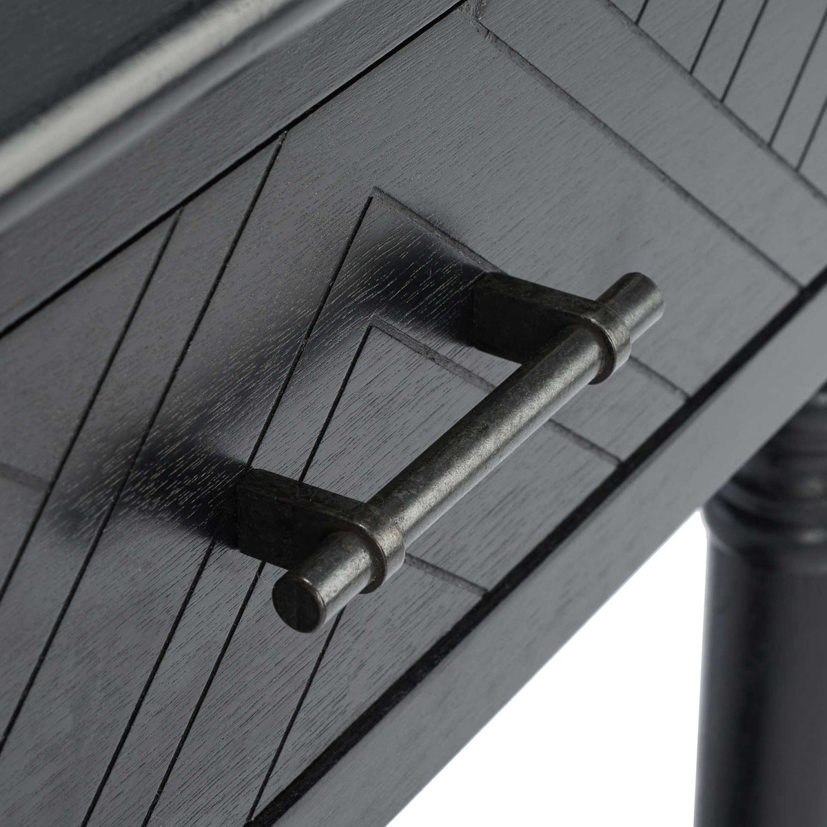 Pebbles 3 Drawer Console Table Black