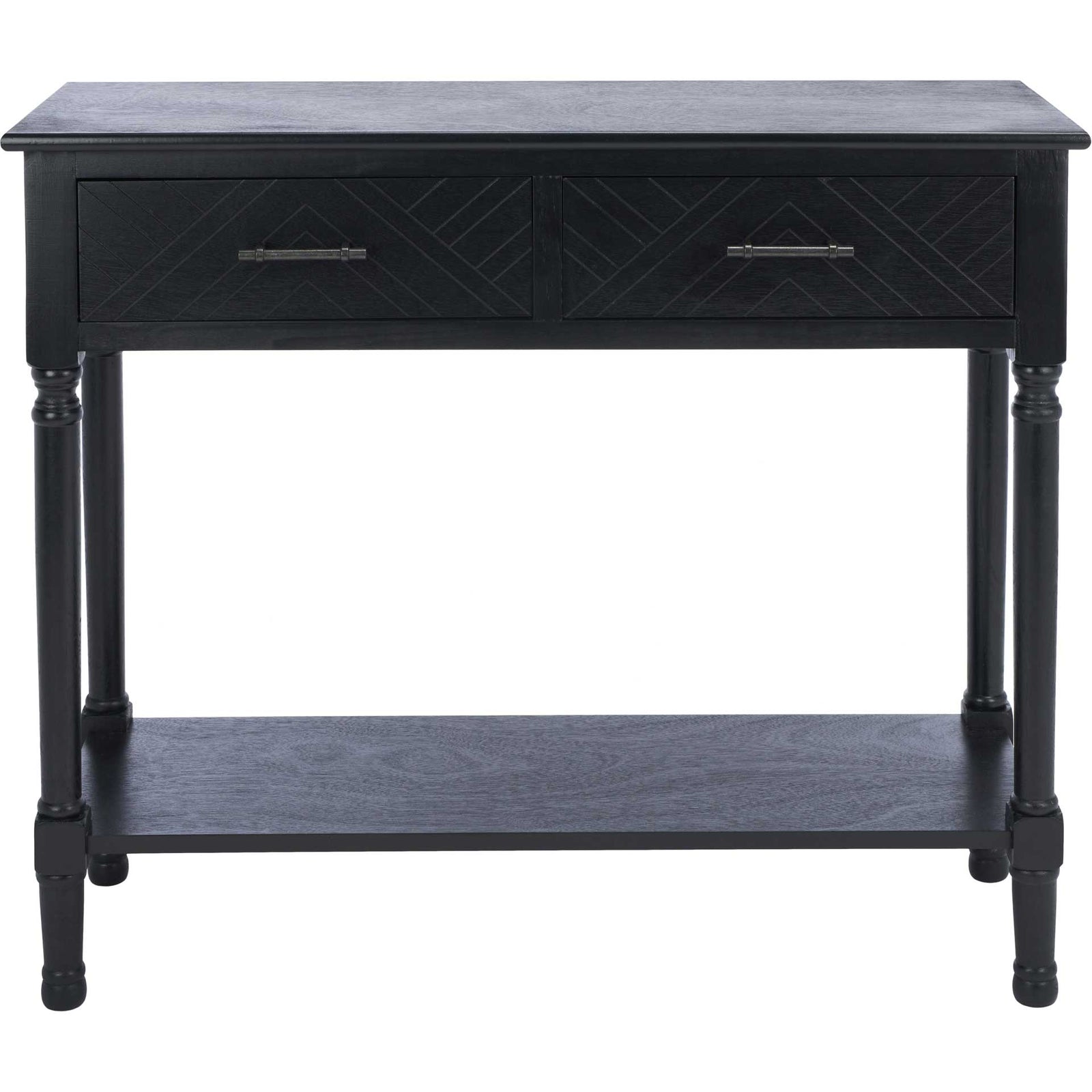 Pebbles 3 Drawer Console Table Black