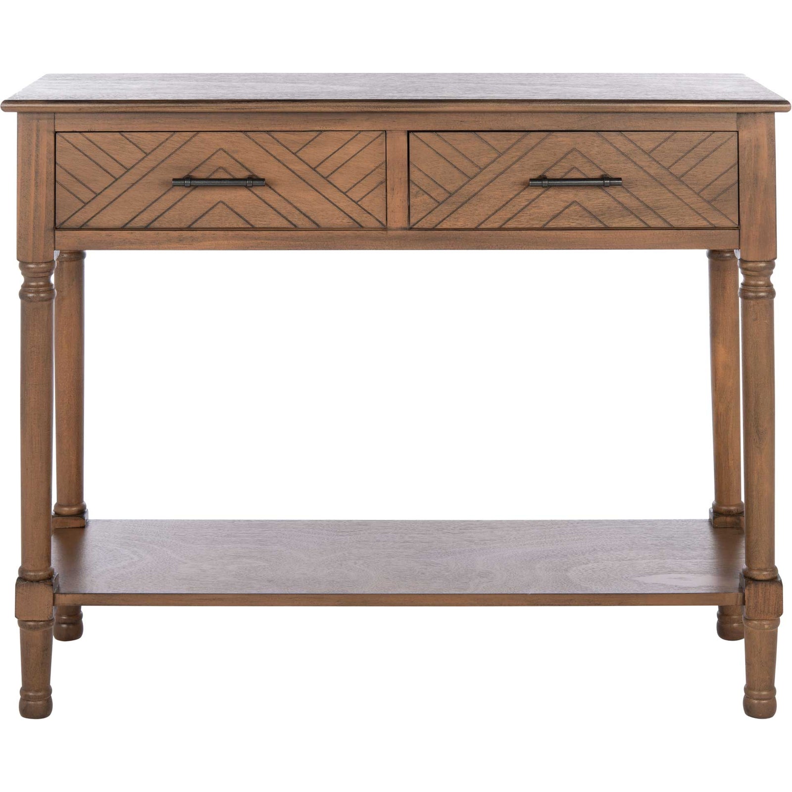 Pebbles 2 Drawer Console Table Brown