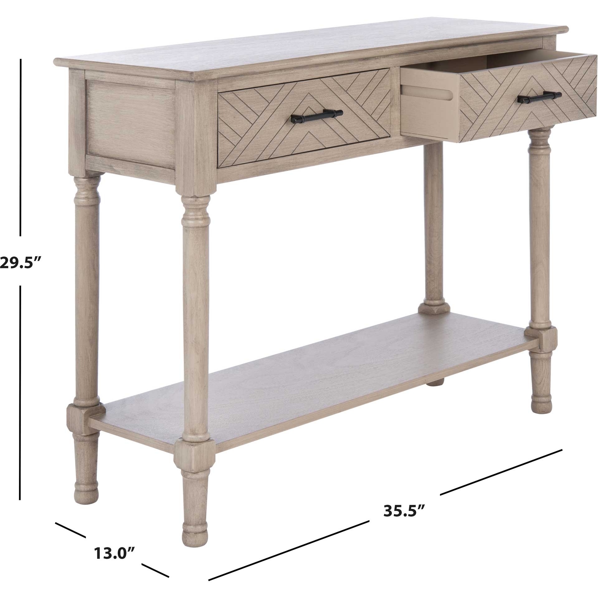 Pebbles 2 Drawer Console Table Greige