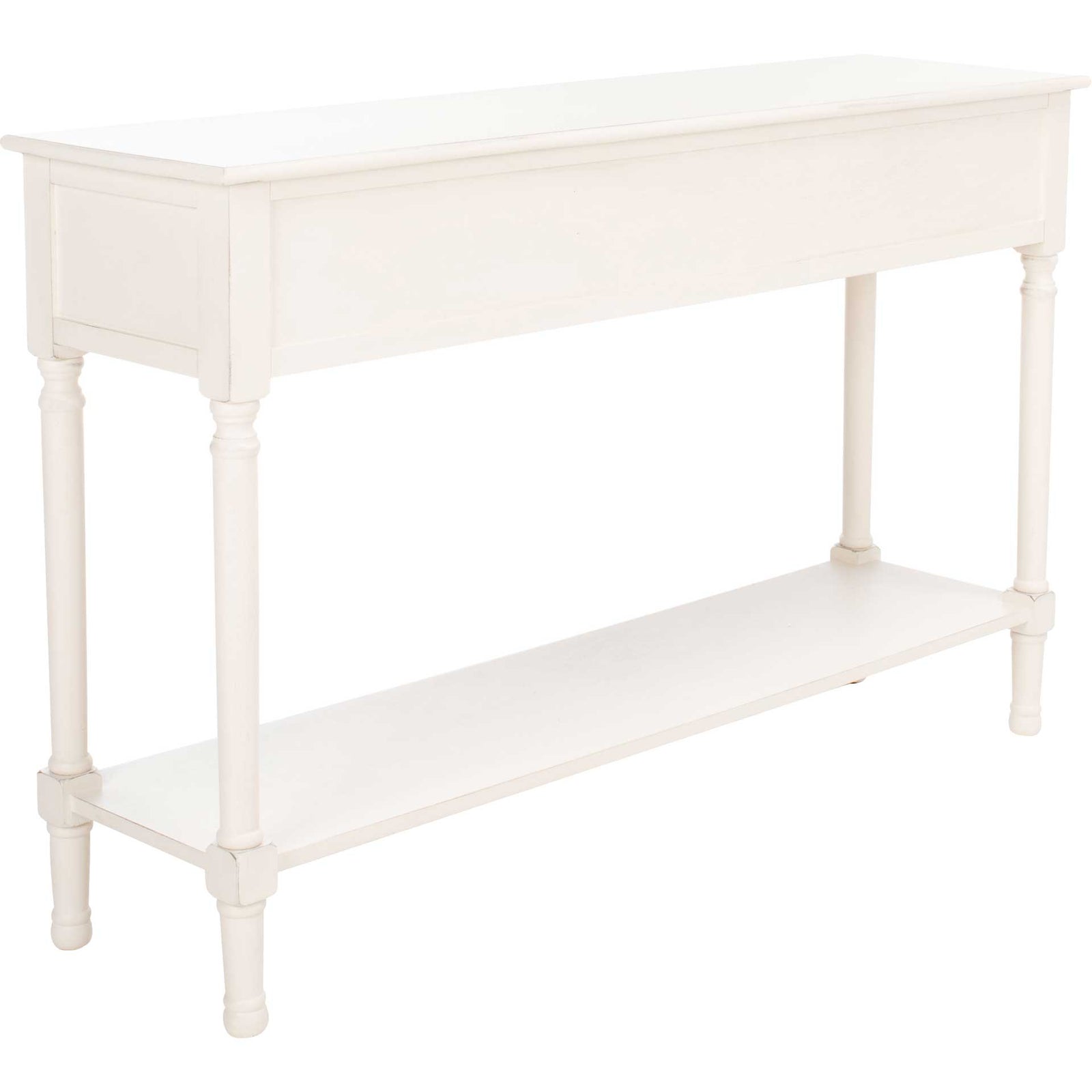 Pebbles 3 Drawer Console Table Distressed White