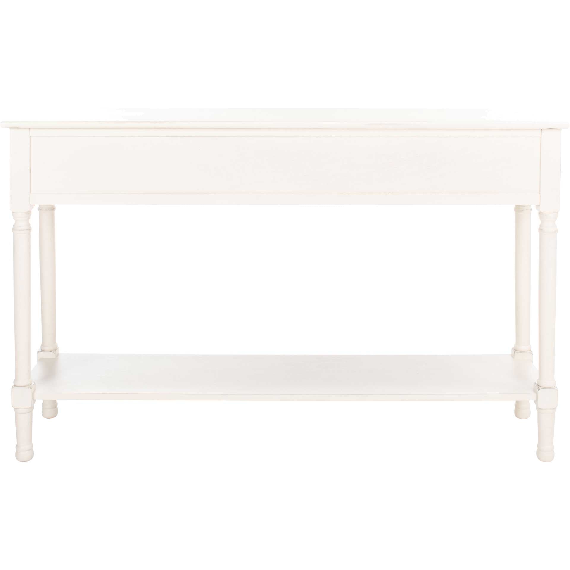 Pebbles 3 Drawer Console Table Distressed White