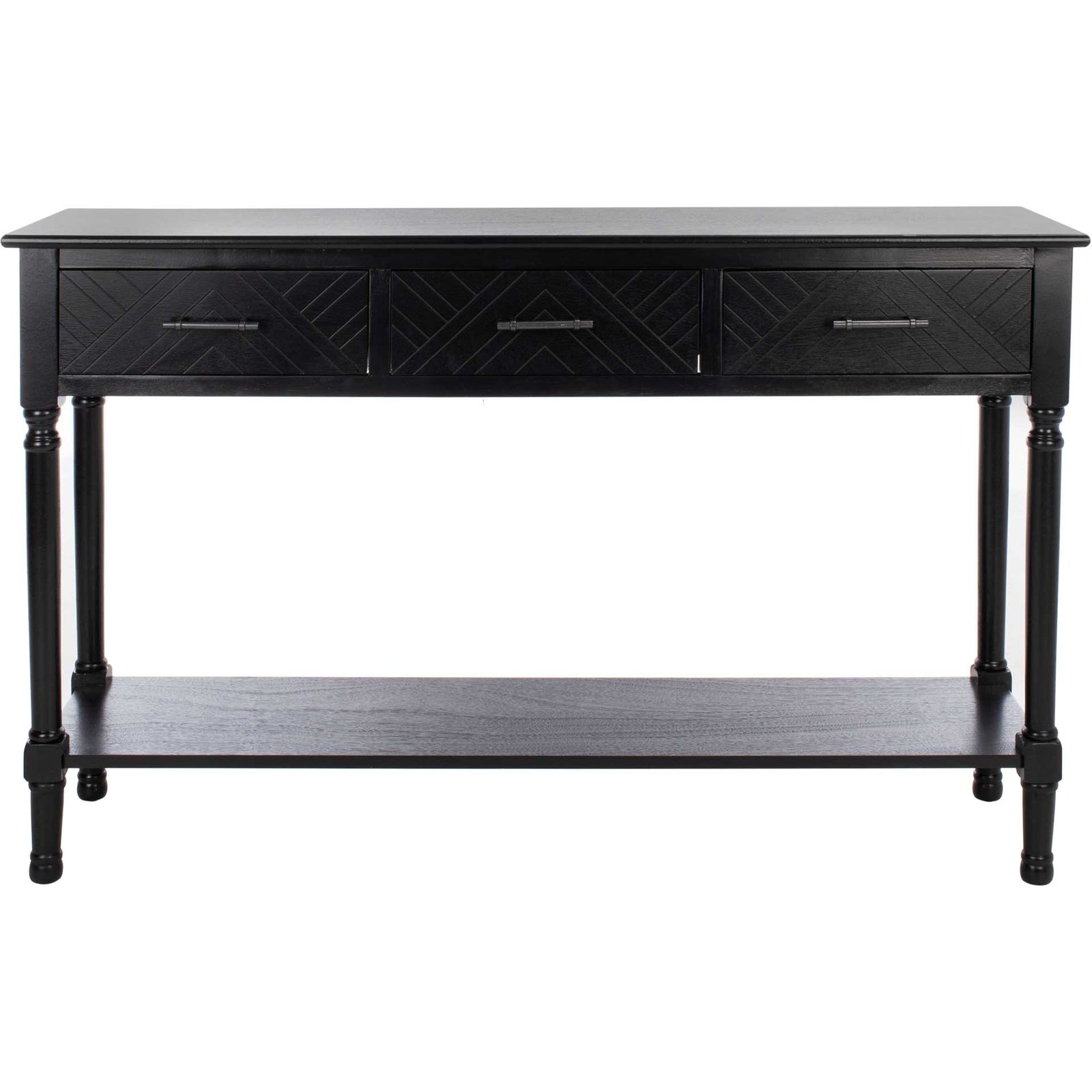 Pebbles 3 Drawer Console Table Black