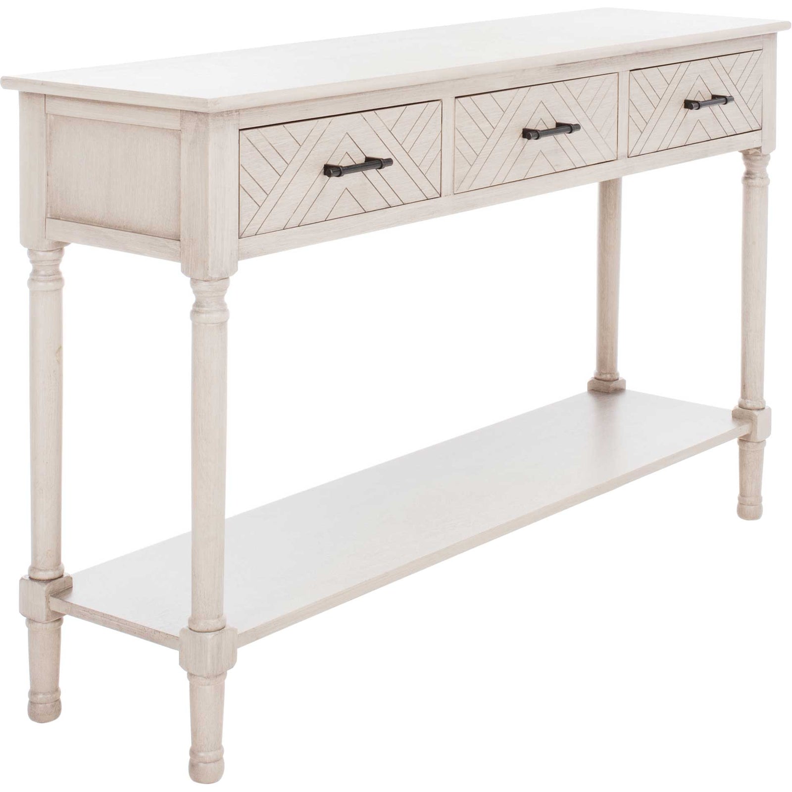 Pebbles 3 Drawer Console Table Greige