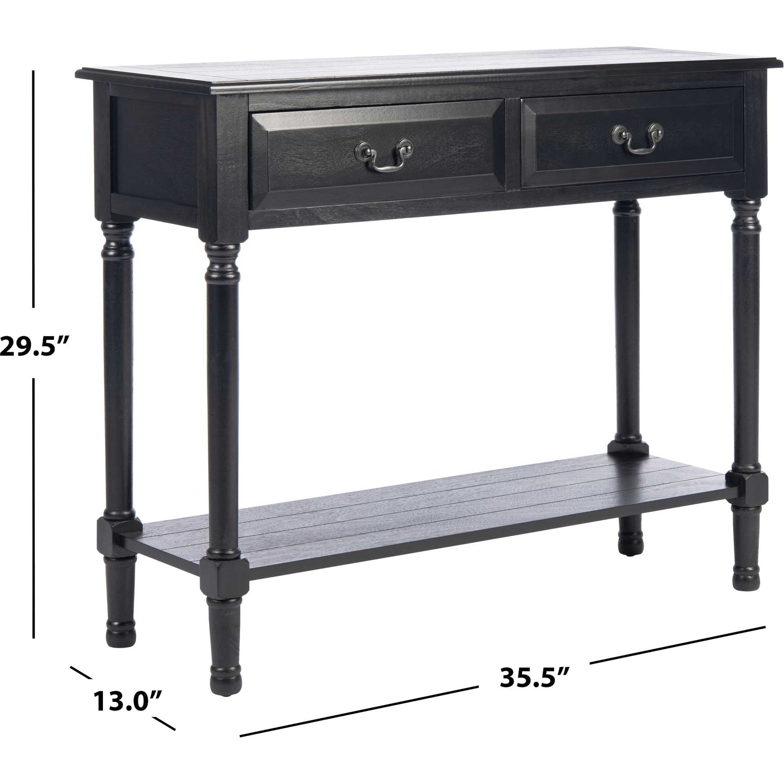 Providence 2 Drawer Console Table Black
