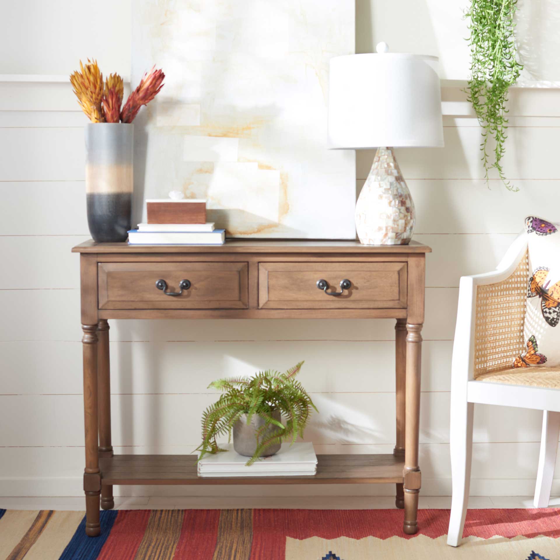 Providence 2 Drawer Console Table Brown