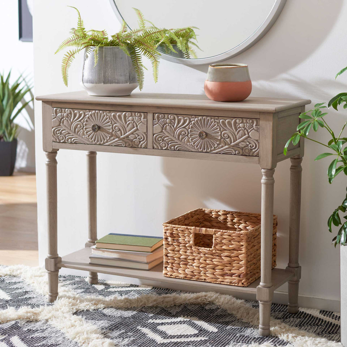 Jonco 2 Drawer Console Table Greige