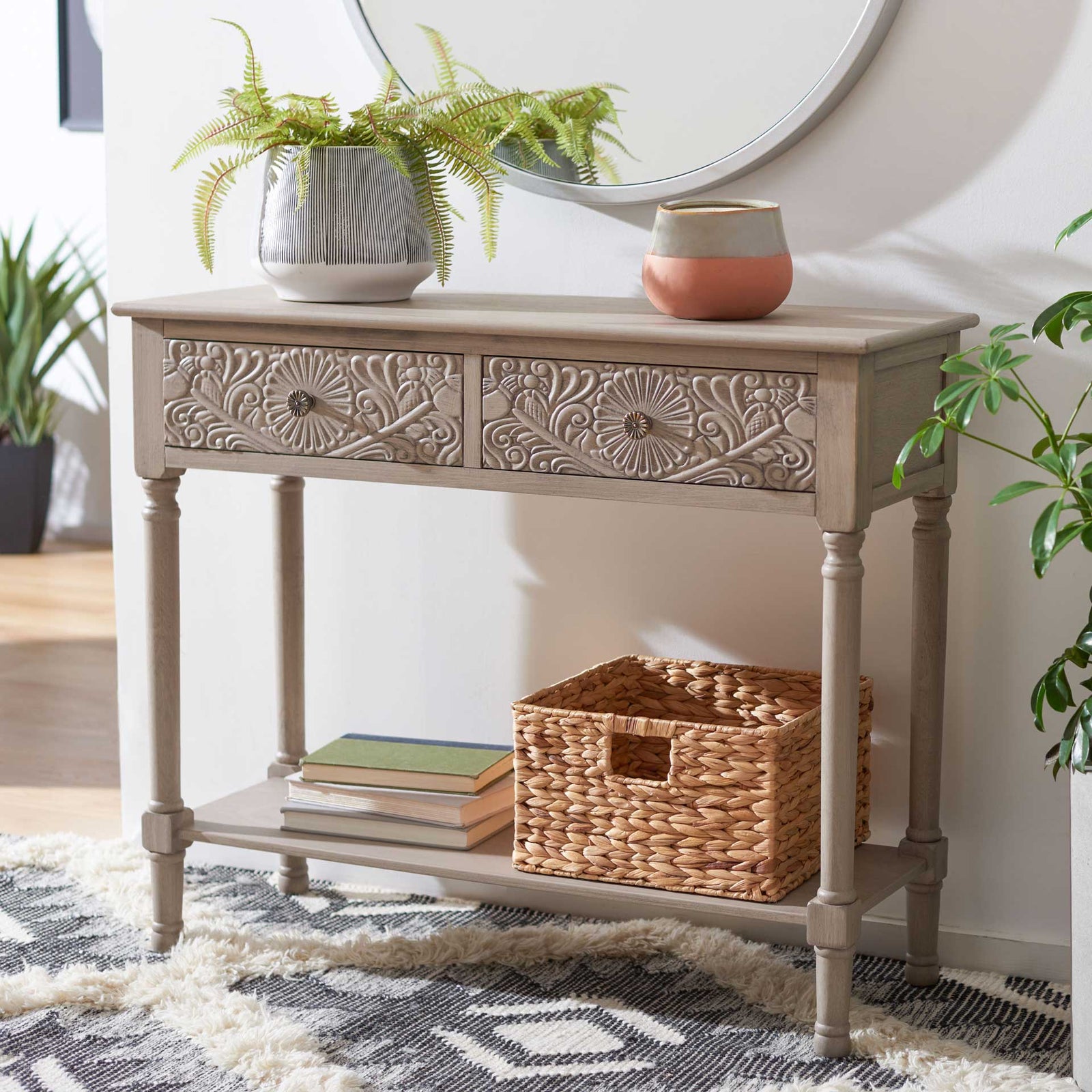 Jonco 2 Drawer Console Table Greige