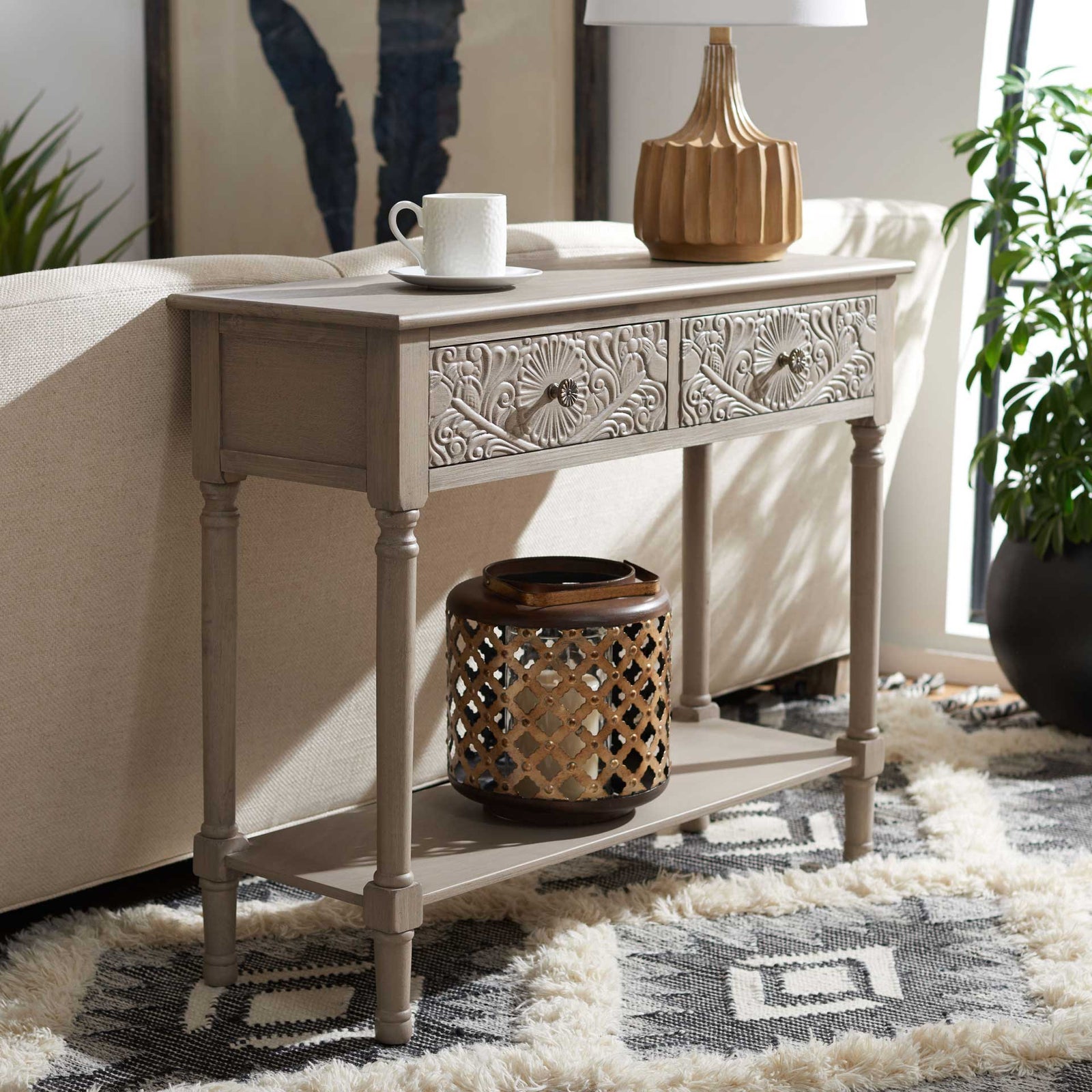 Jonco 2 Drawer Console Table Greige