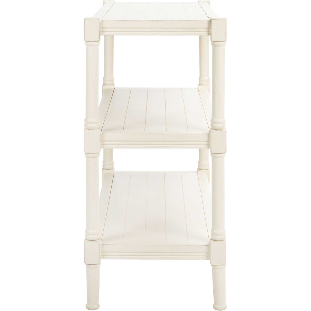 Radlin 3 Shelf Console Table Distressed White