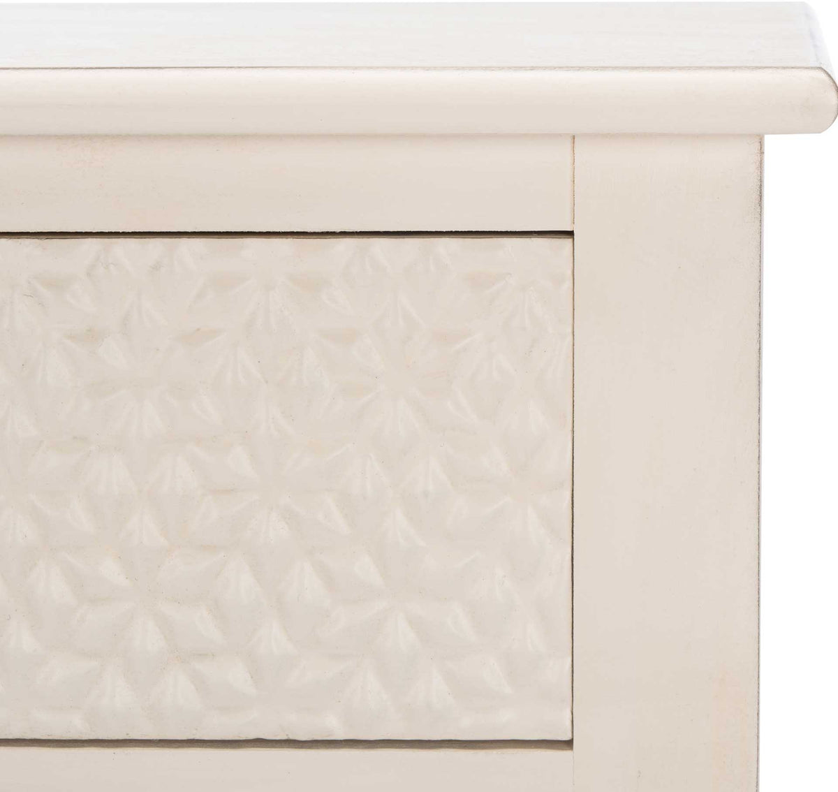 Haleigh 2 Drawer Console Table Distressed White