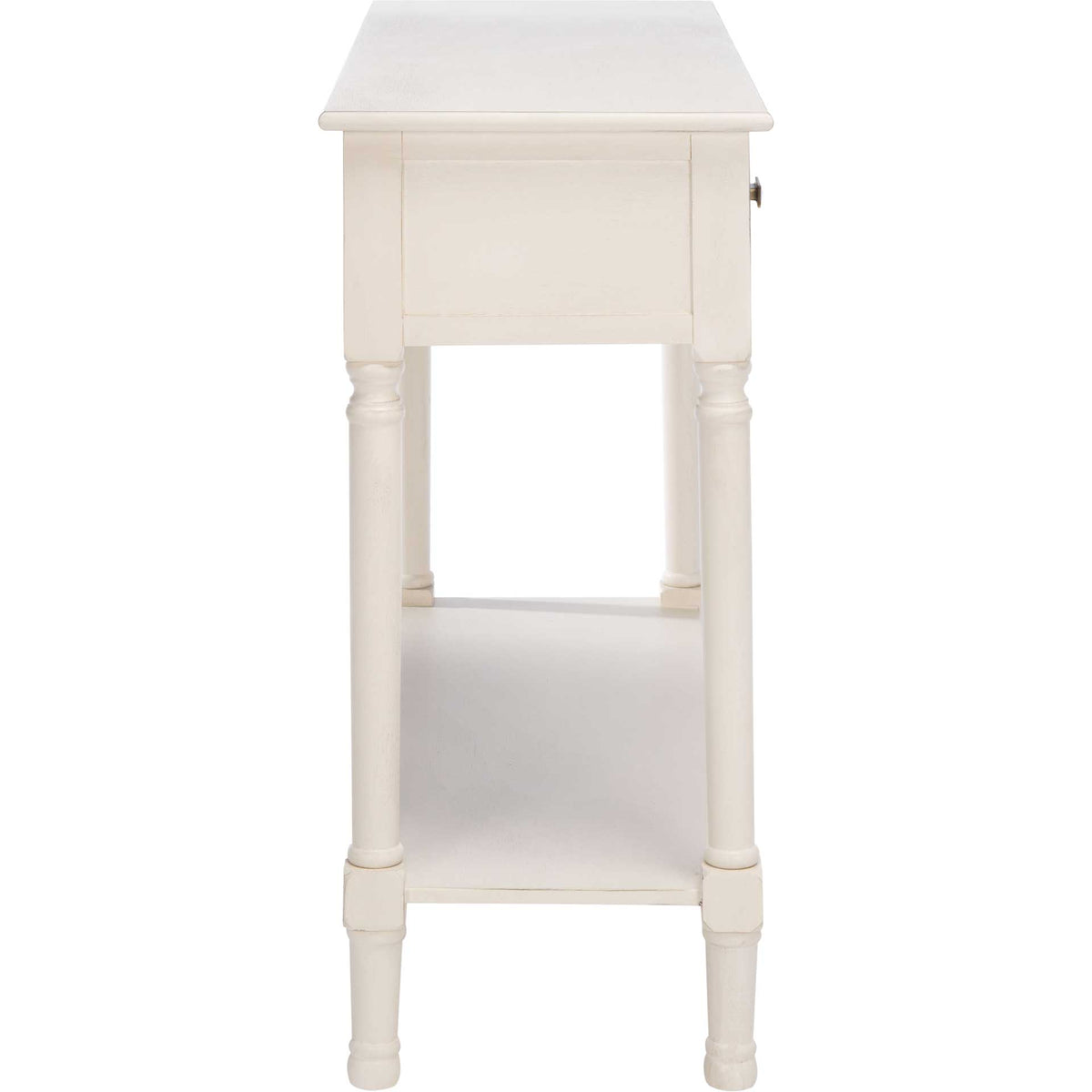 Haleigh 2 Drawer Console Table Distressed White