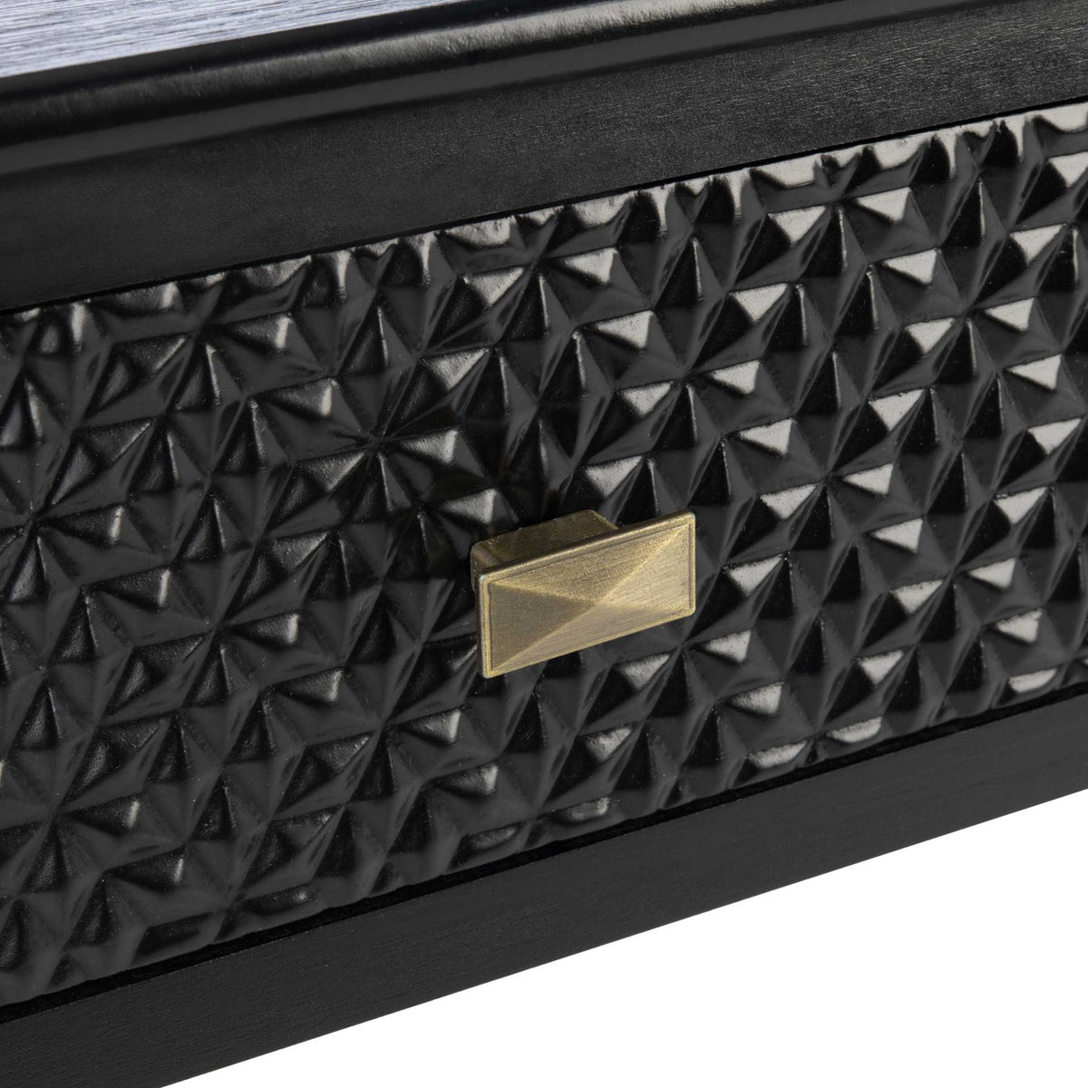 Haleigh 2 Drawer Console Table Black