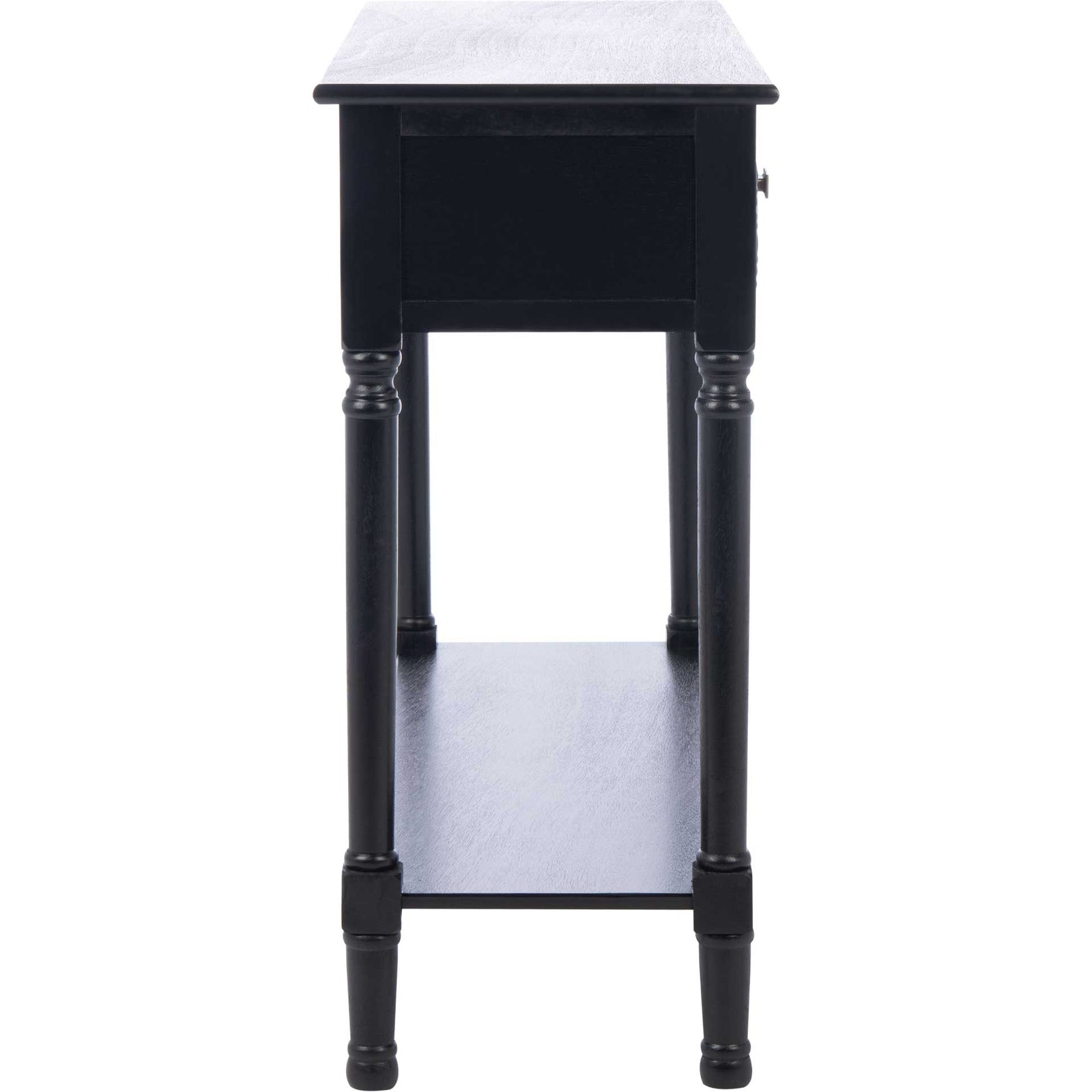 Haleigh 2 Drawer Console Table Black