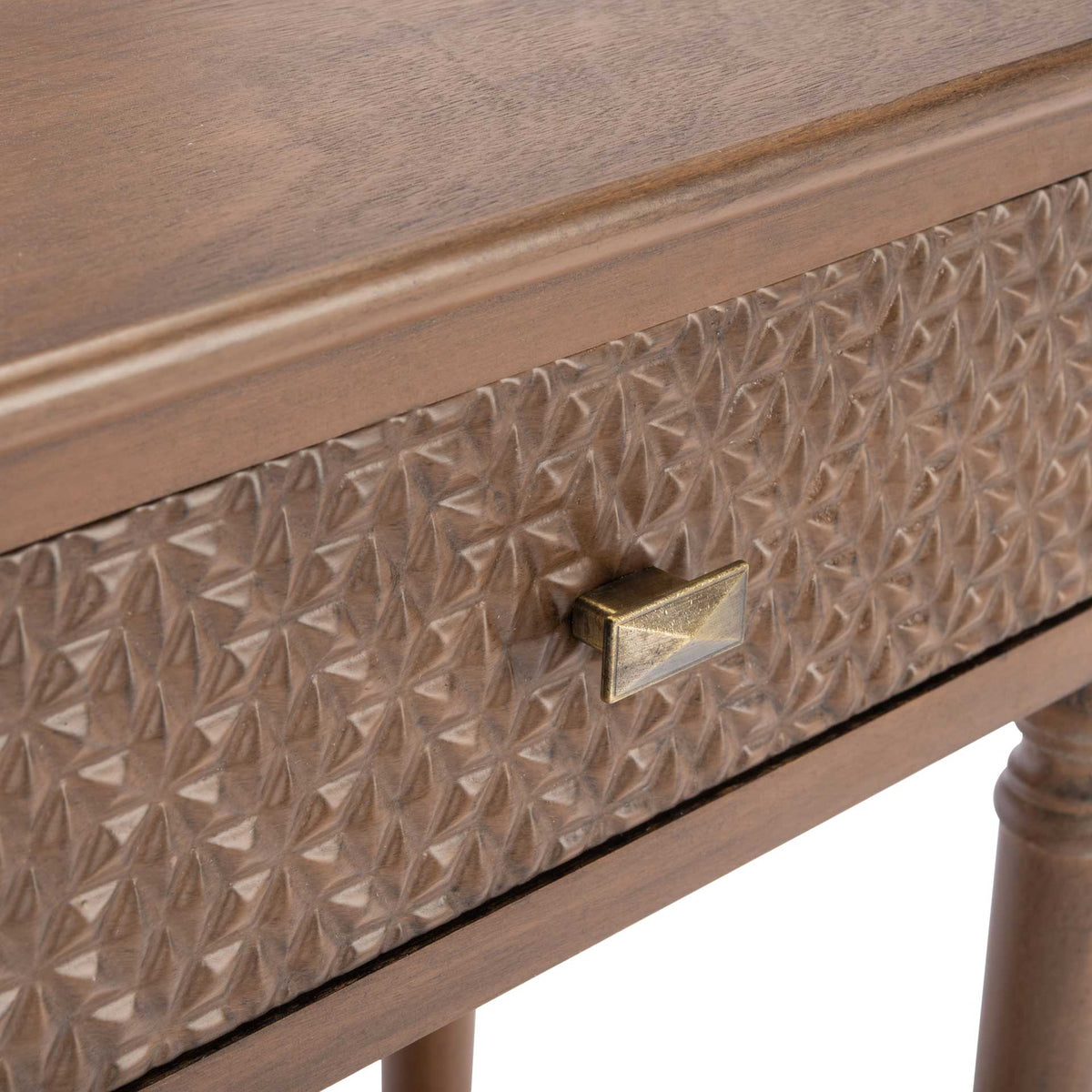 Haleigh 2 Drawer Console Table Brown