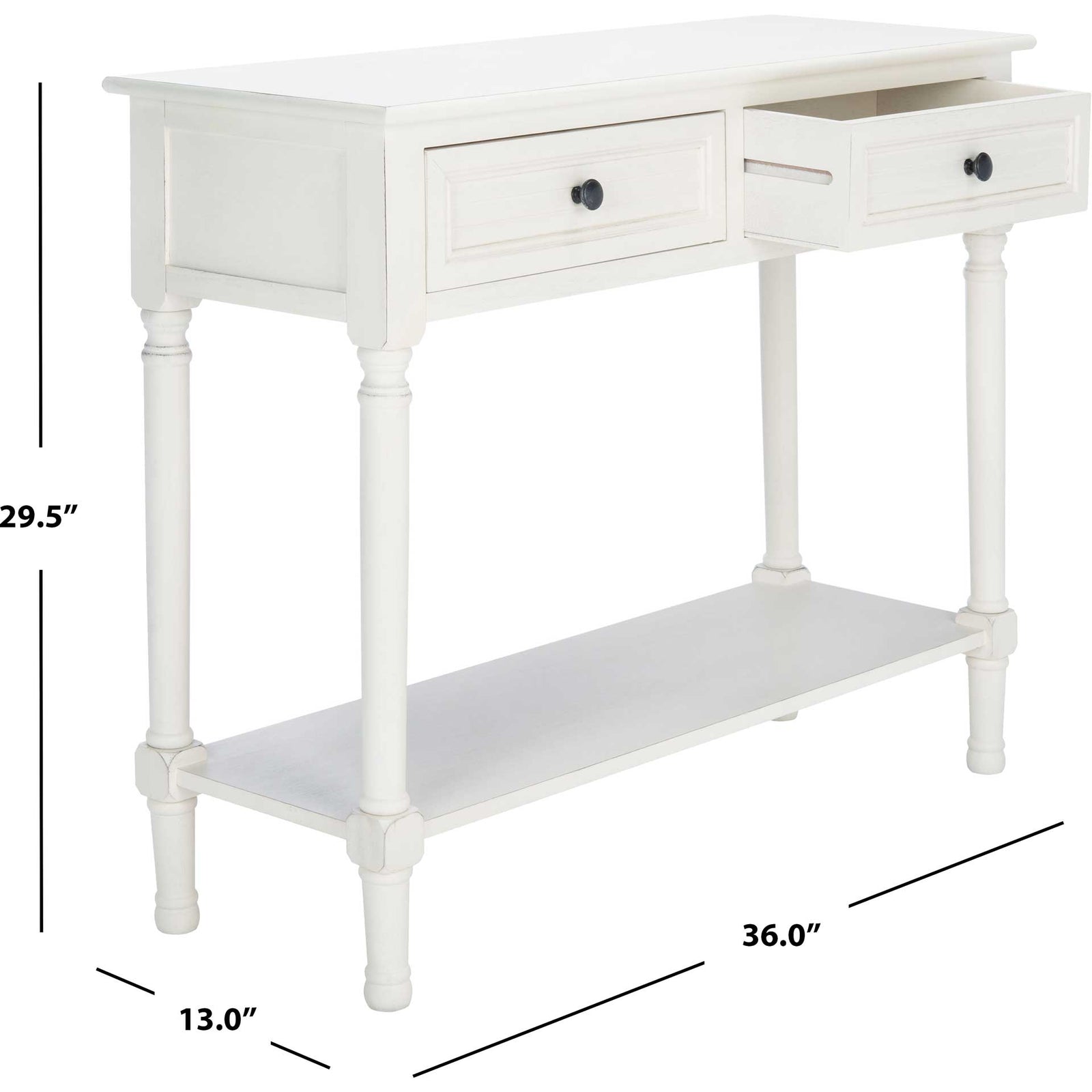 Talita 2 Drawer Console Table Distressed White