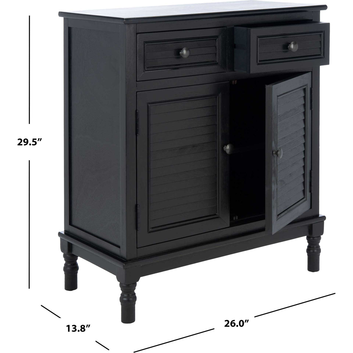 Talita 2 Drawer 2 Door Sideboard Black