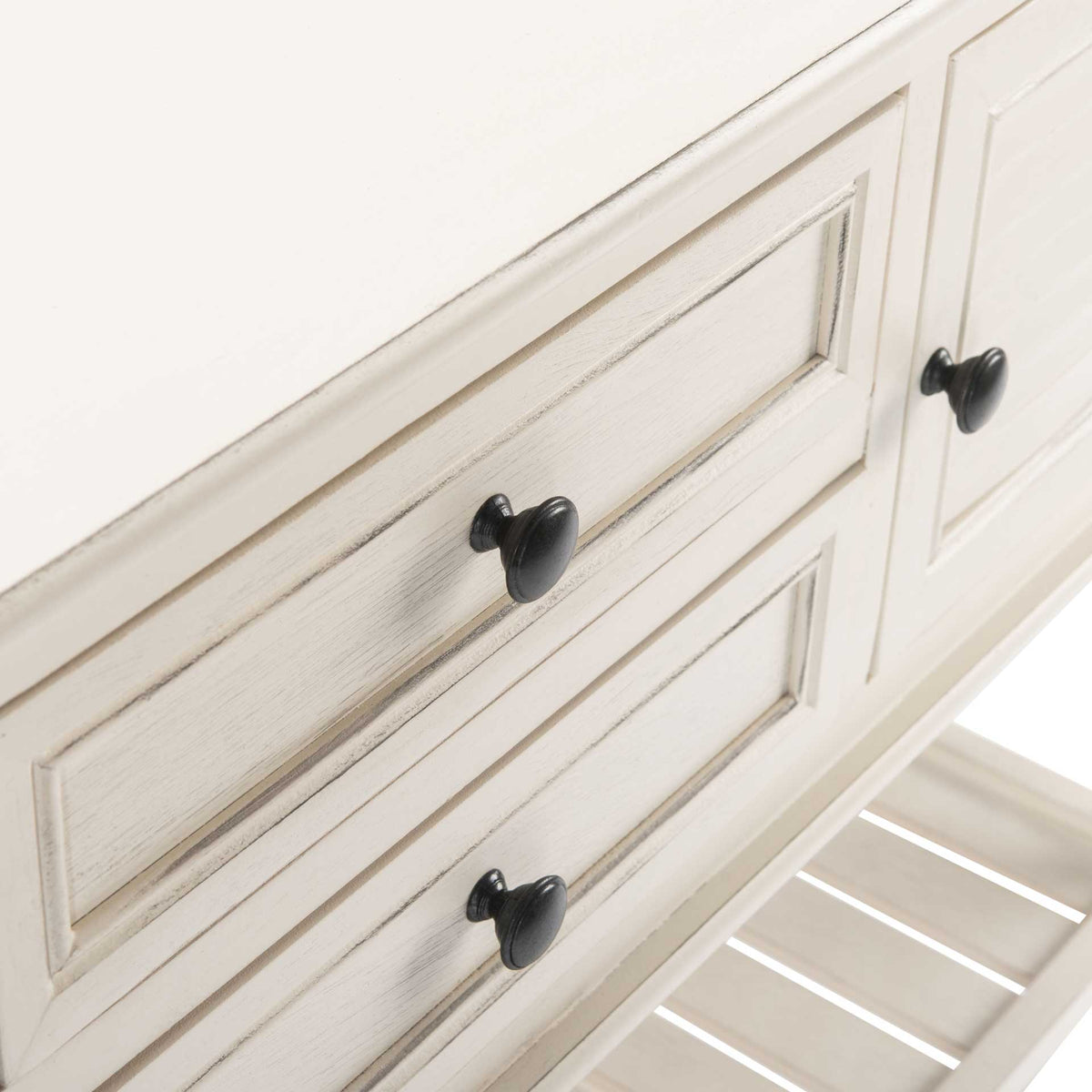 Talita 2 Drawer 2 Door Console Table Distressed White