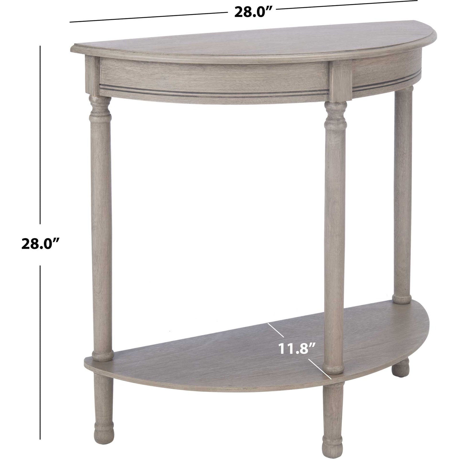 Tichka Half Round Console Table Greige