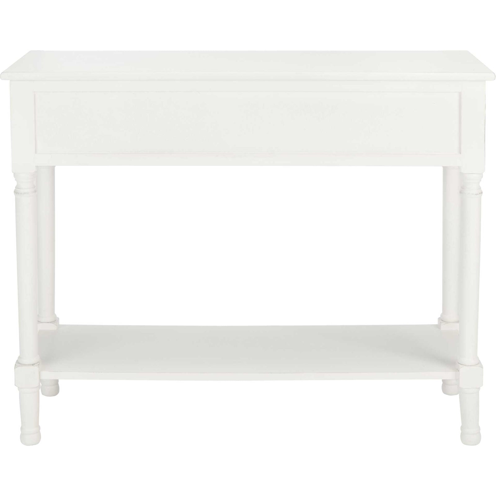 Alessa 2 Drawer Console Table Distressed White