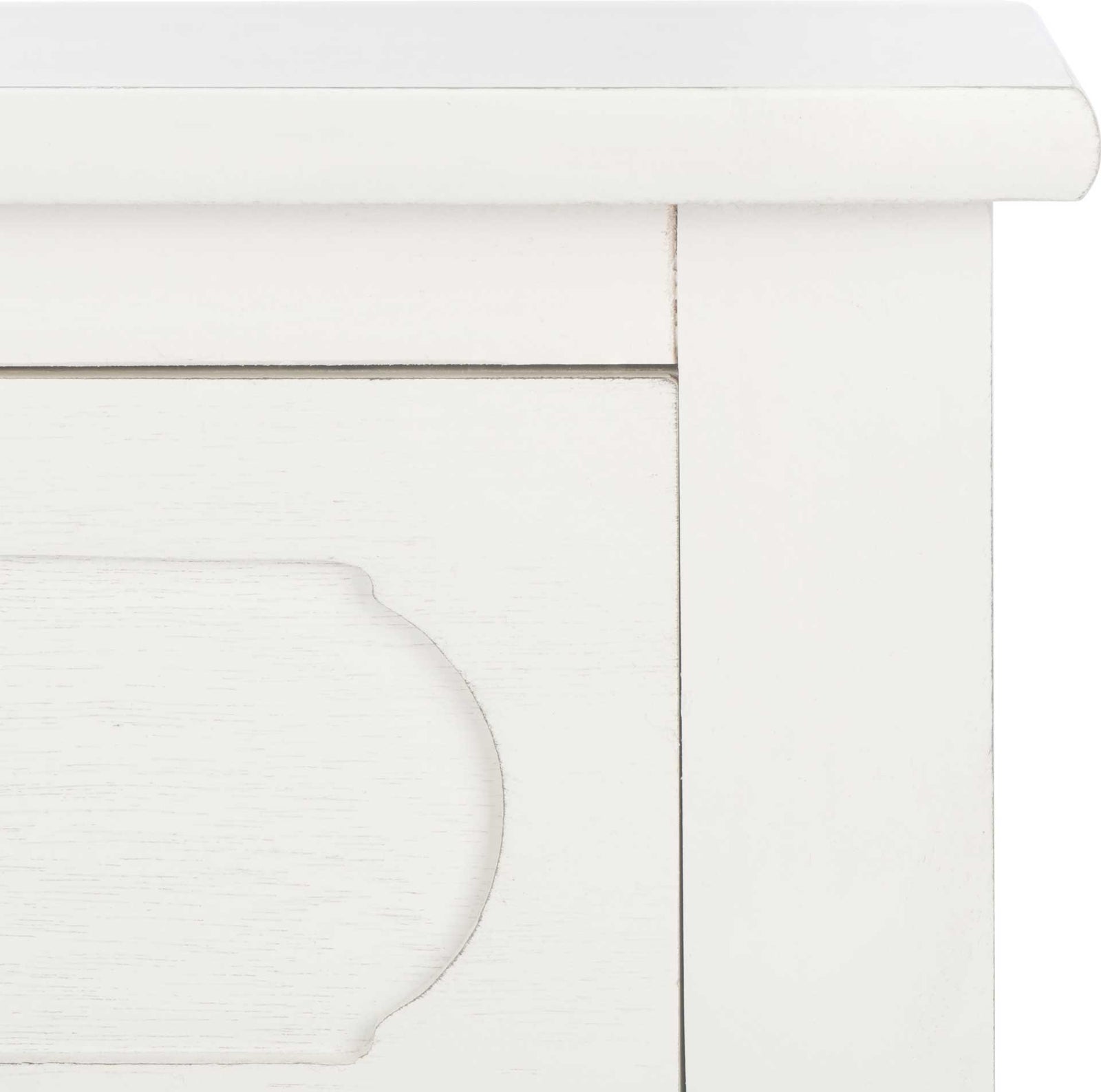 Alessa 2 Drawer Console Table Distressed White
