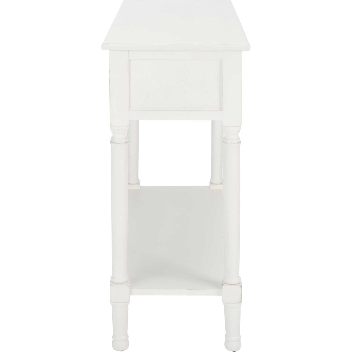 Alessa 2 Drawer Console Table Distressed White