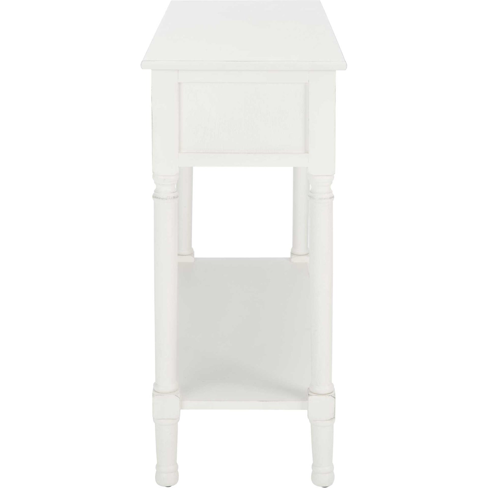 Alessa 2 Drawer Console Table Distressed White