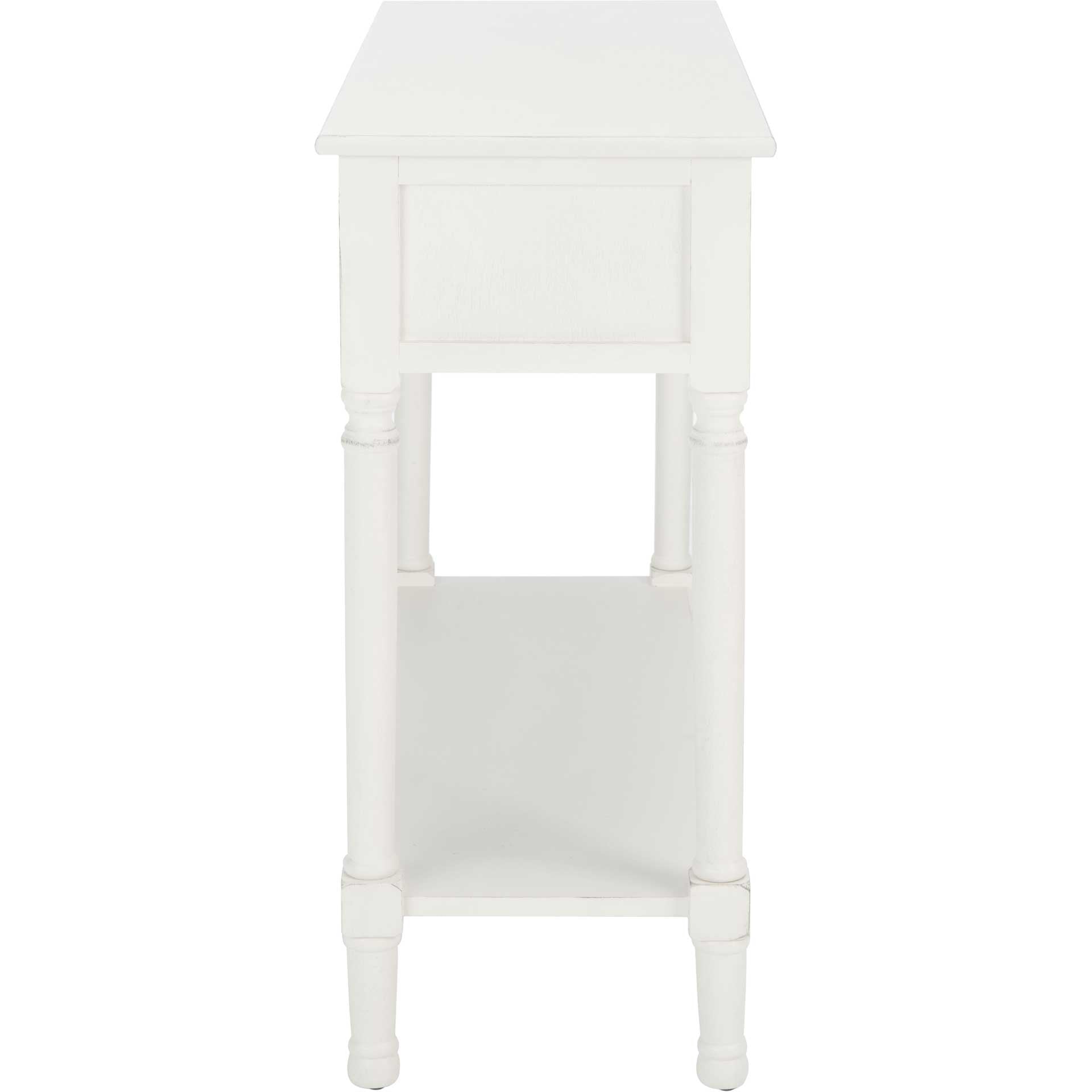 Alessa 2 Drawer Console Table Distressed White