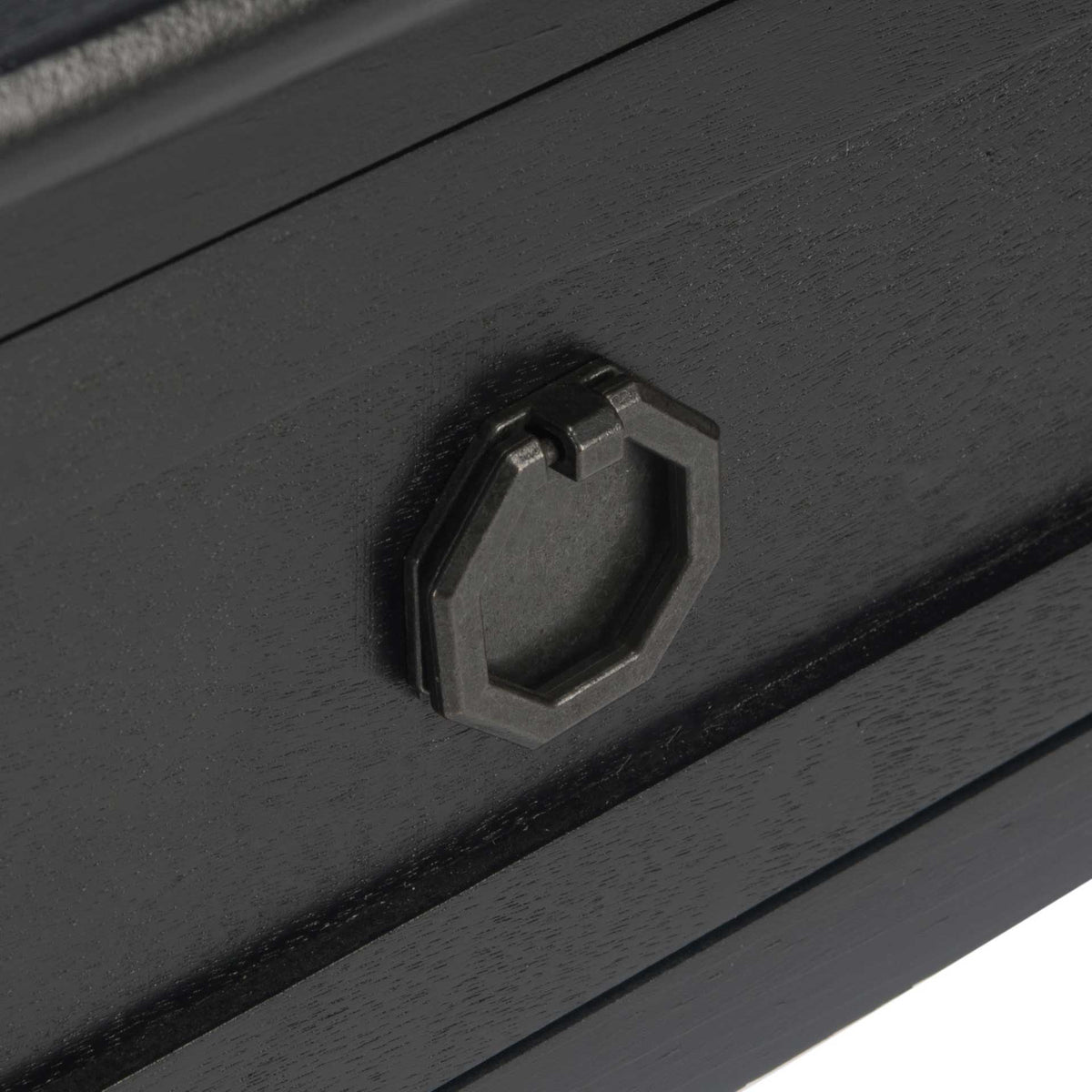 Alessa 2 Drawer Console Table Black