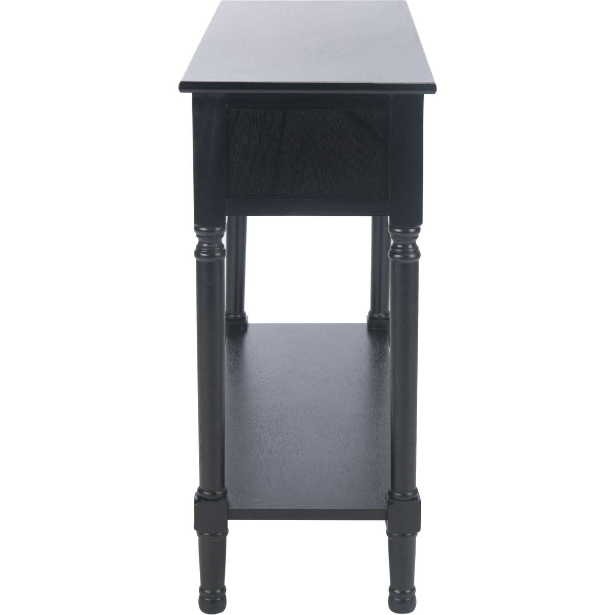 Alessa 2 Drawer Console Table Black