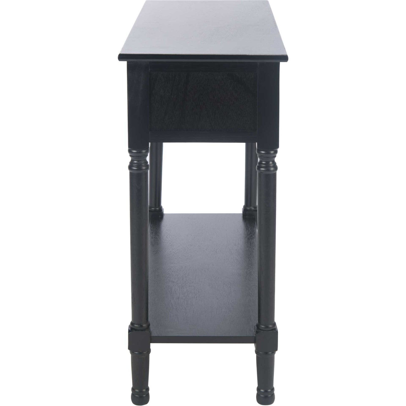 Alessa 2 Drawer Console Table Black