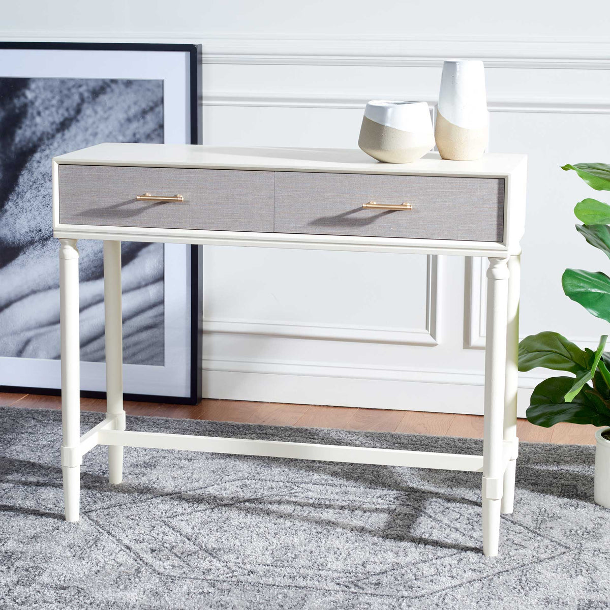 Esposito 2 Drawer Console Table White