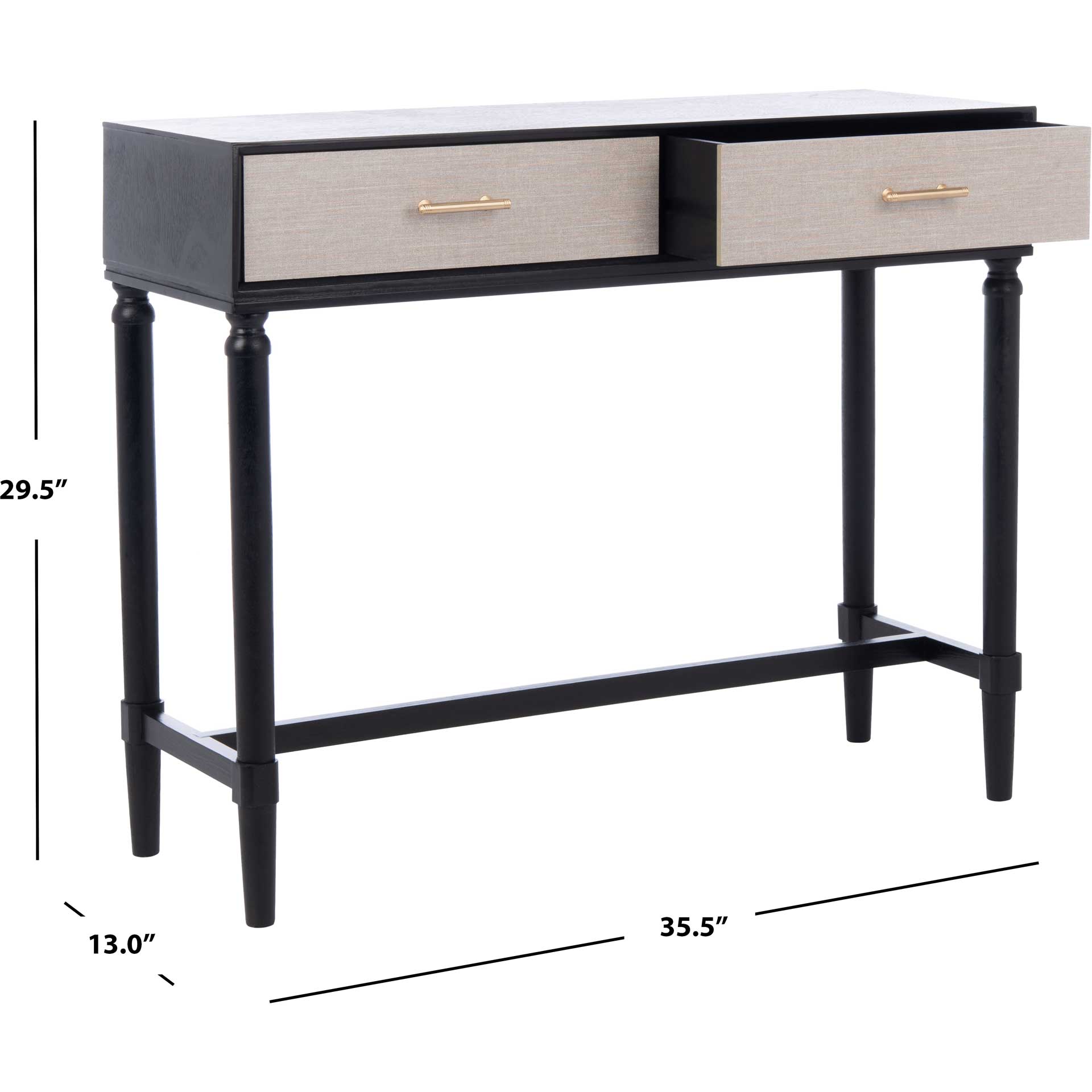 Esposito 2 Drawer Console Table Black