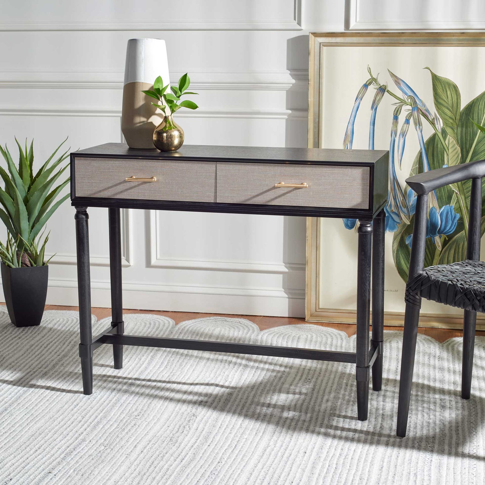 Esposito 2 Drawer Console Table Black