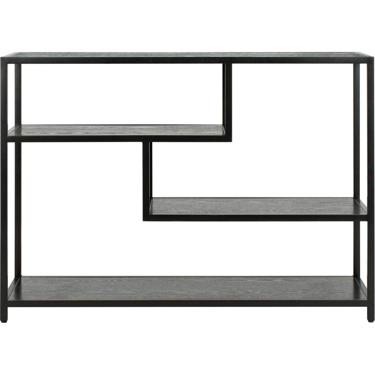 Reed Geometric Console Table Black/Black
