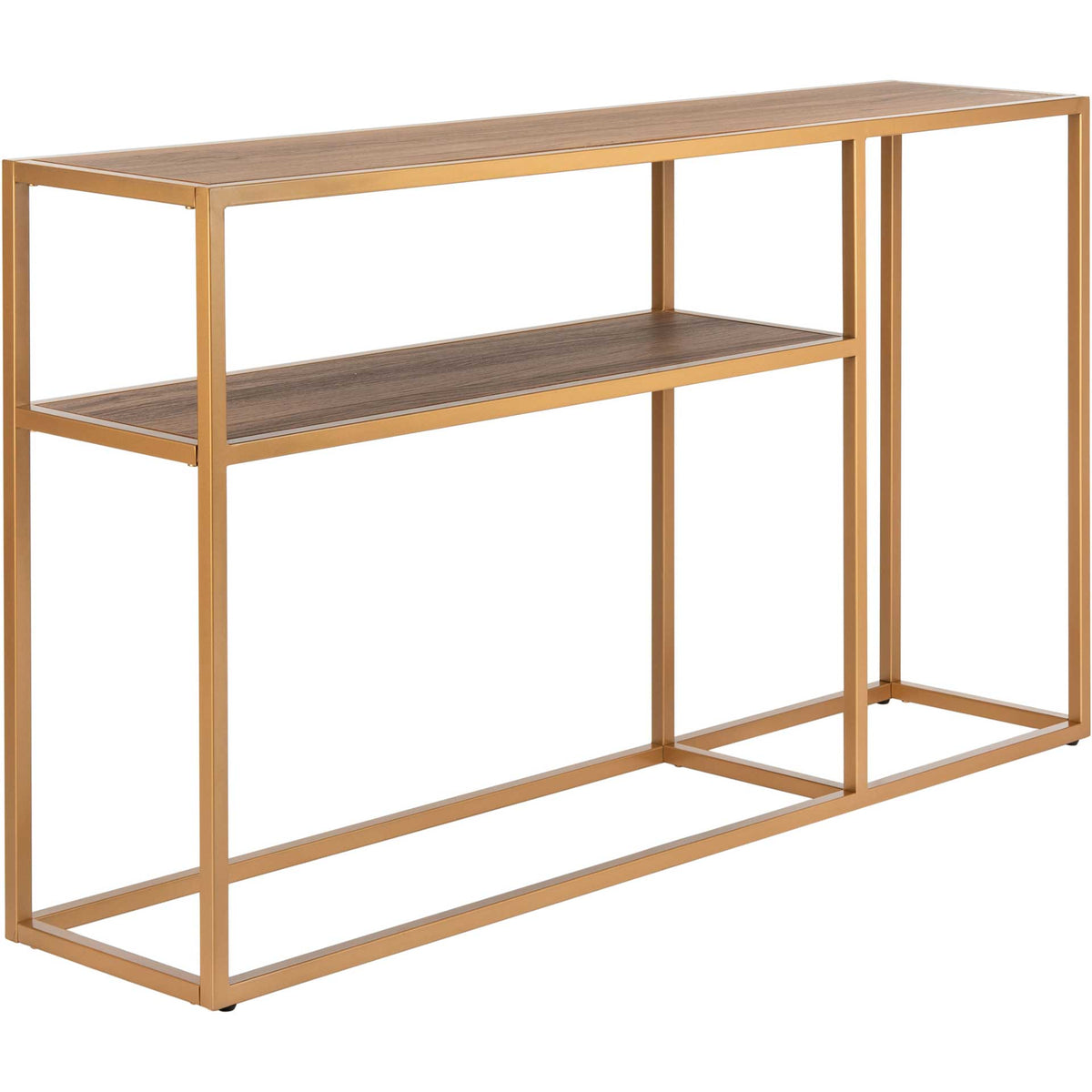 Octavia Console Table Walnut/Gold
