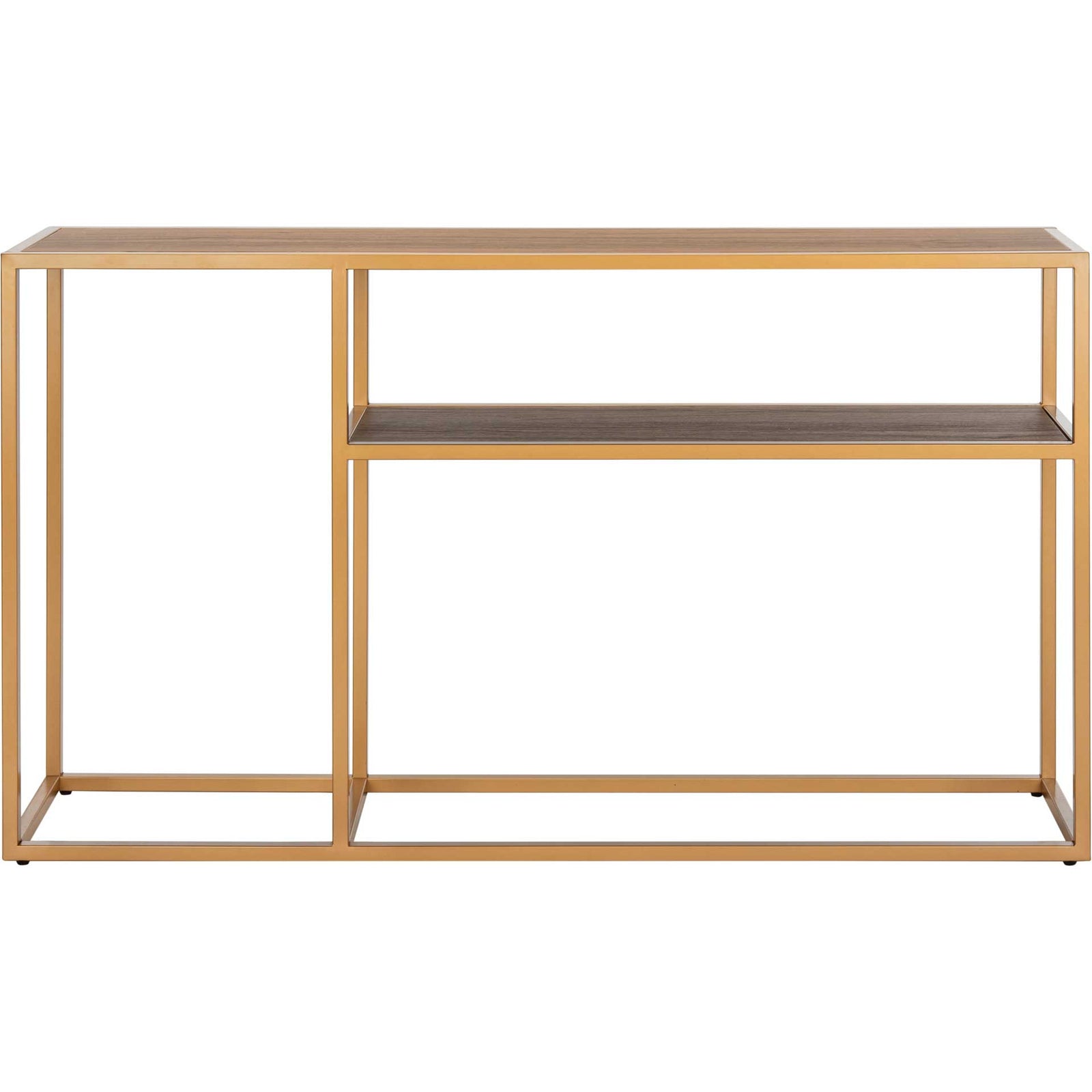 Octavia Console Table Walnut/Gold