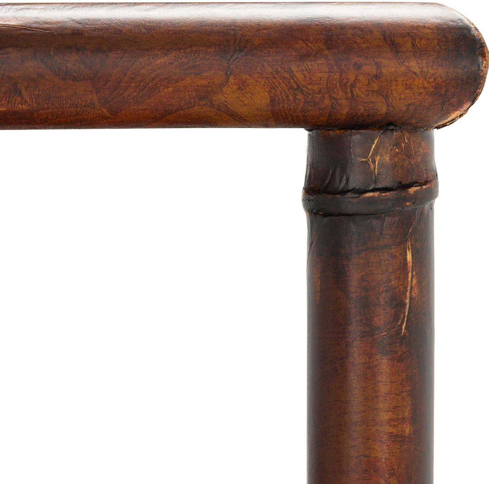 Tunisia 2 Shelf Console Table Dark Brown/Gold