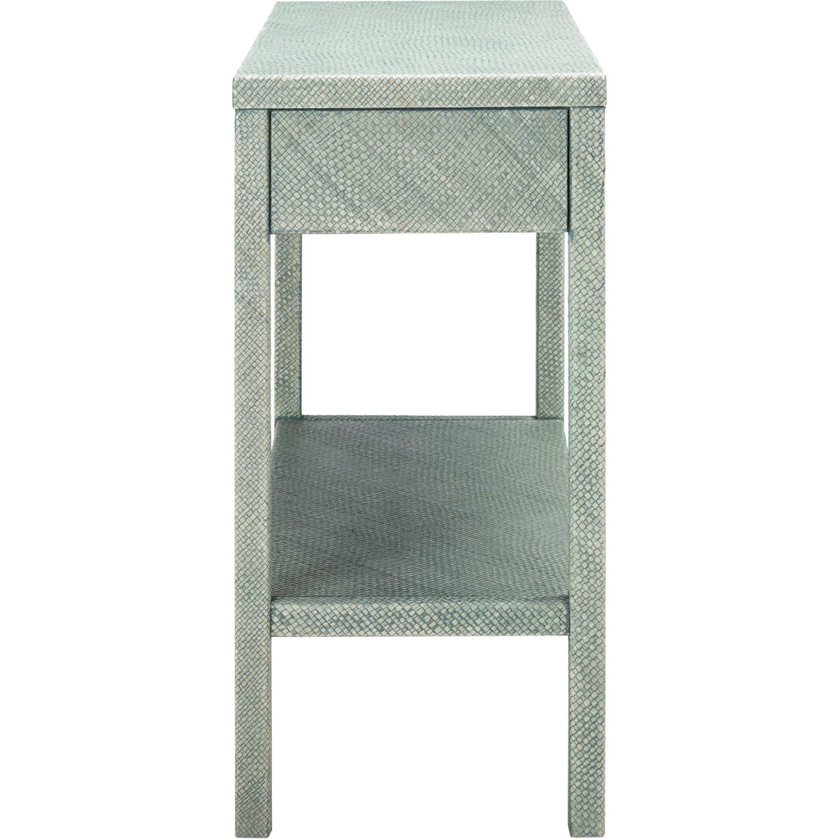 Ashby 2 Drawer Console Table Turquoise/Antique Gold