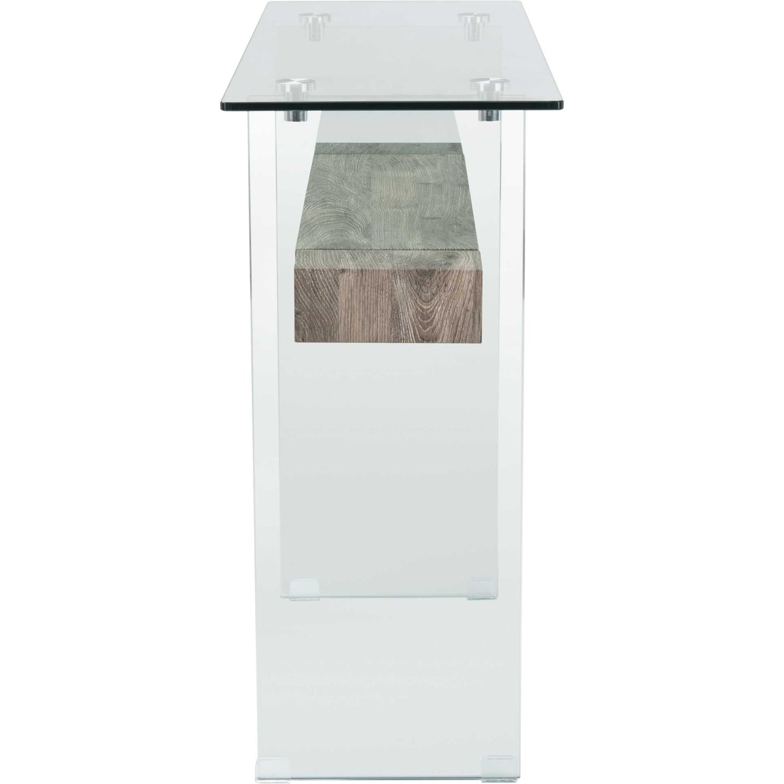 Karis Console Table Glass/Gray Oak