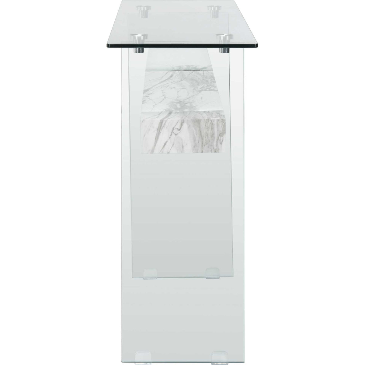 Karis Console Table Glass/White