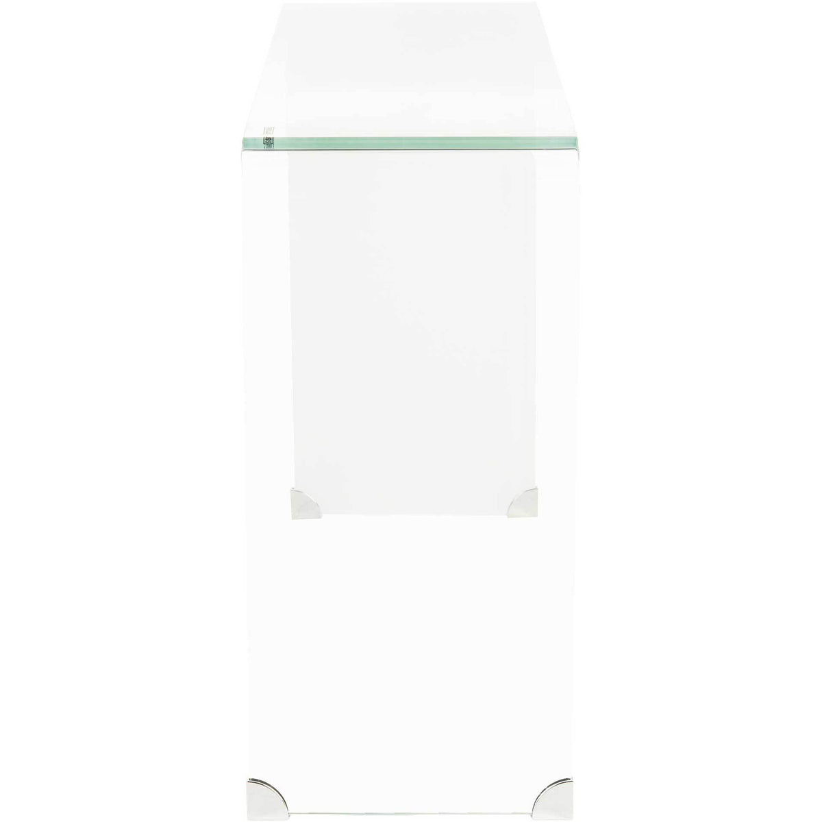 Cristopher Ombre Glass Console Table Clear/White