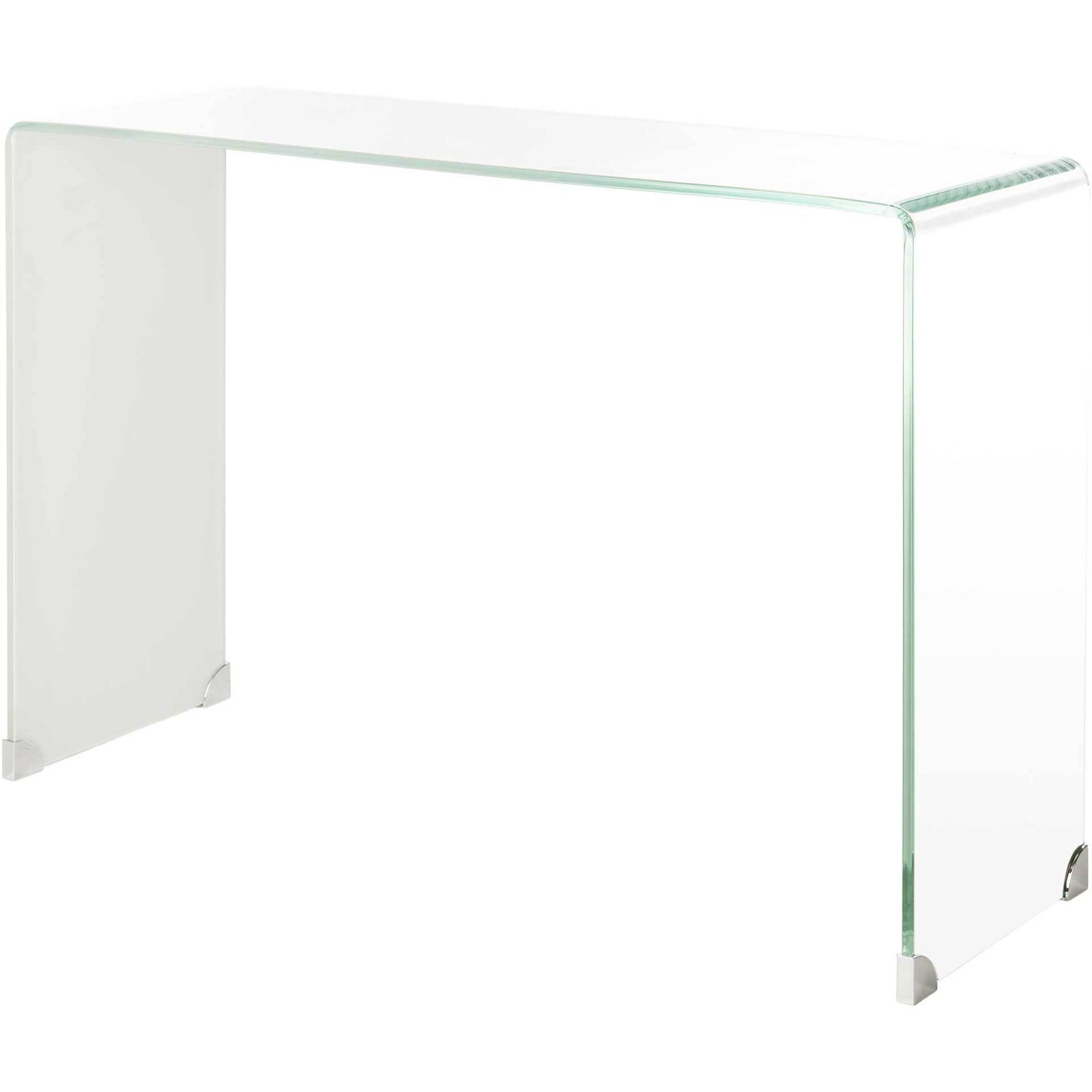 Cristopher Ombre Glass Console Table Clear/White