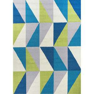 Colors Right Angle Blue Area Rug