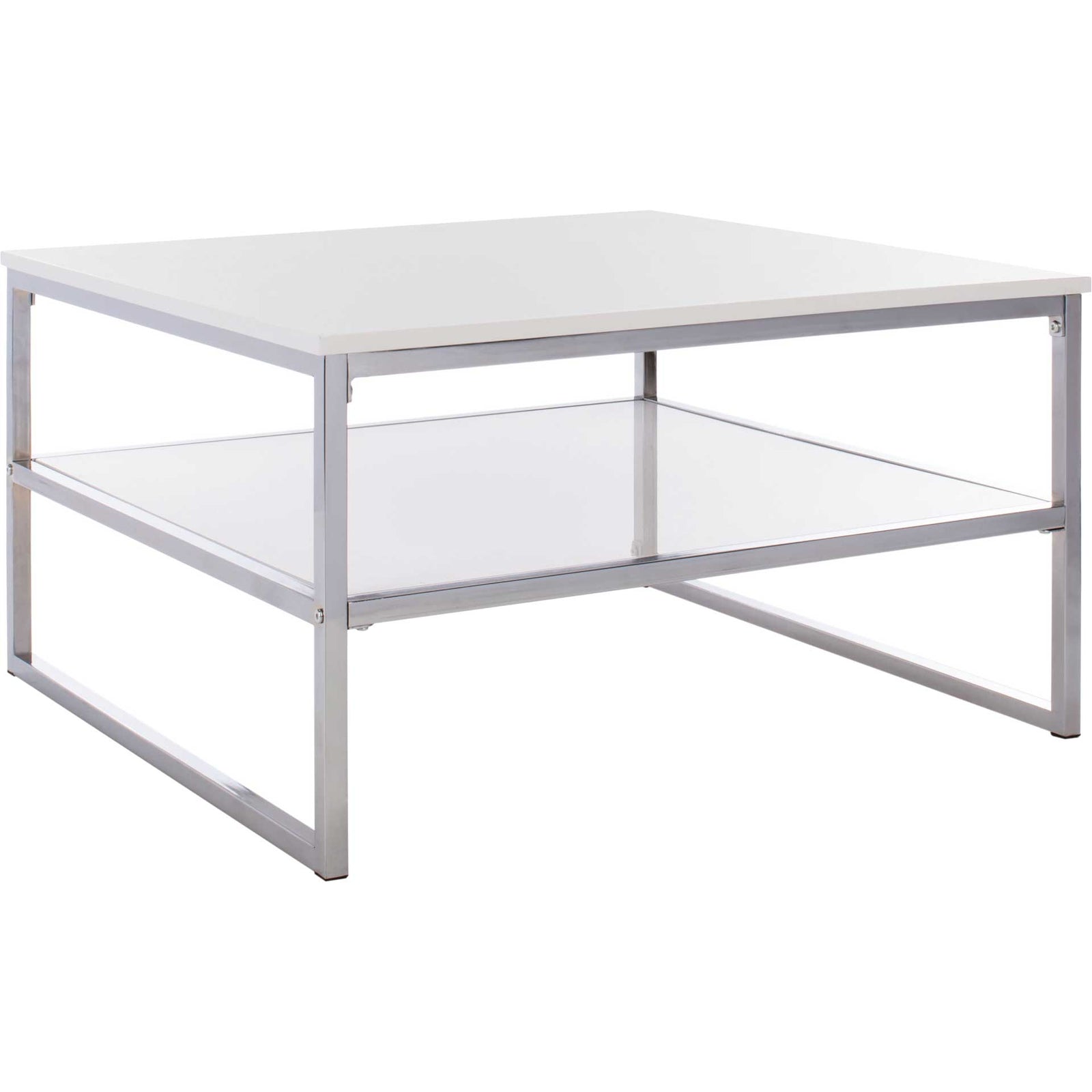 Alina 2 Tier Square Coffee Table White