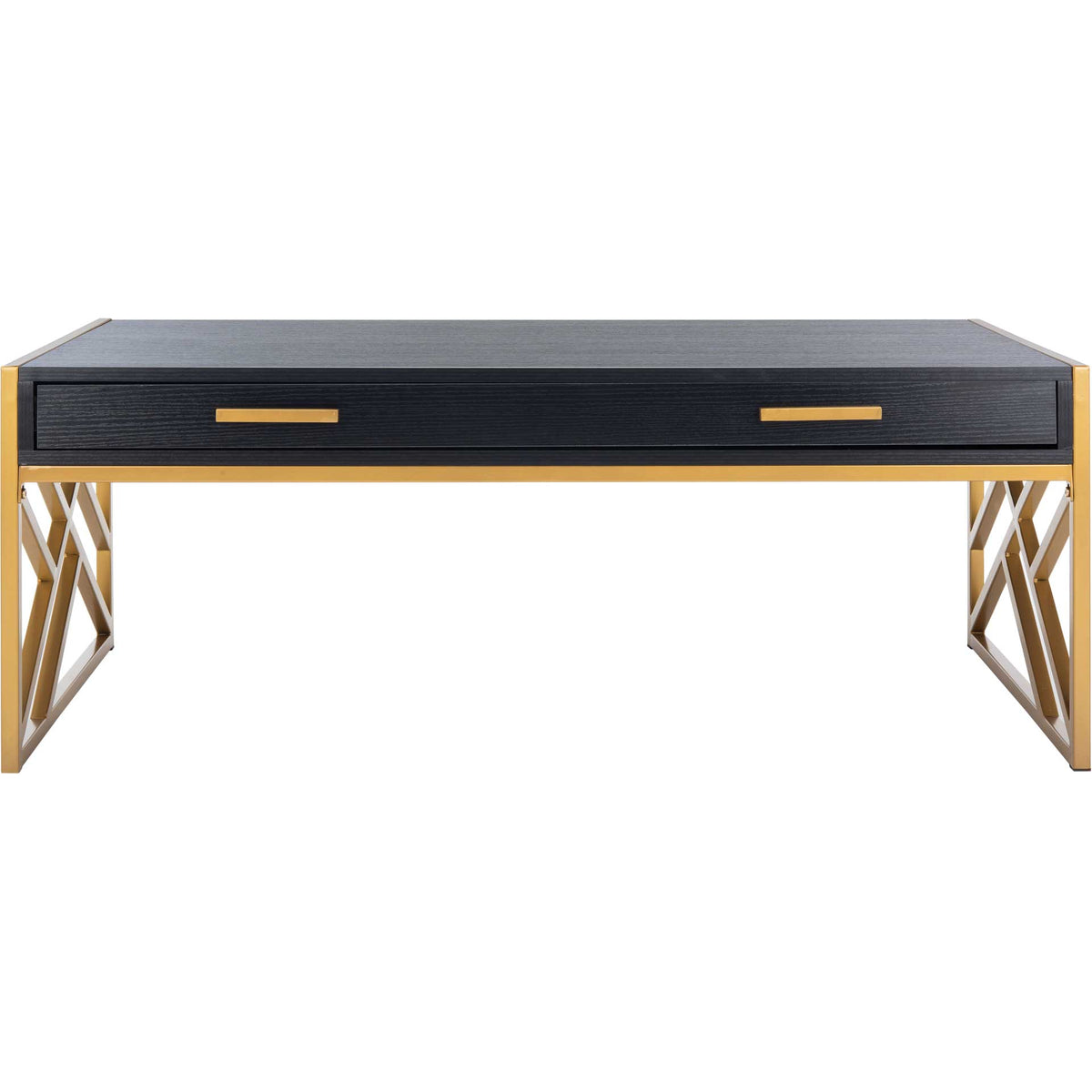 Elias 2 Drawer Coffee Table Black/Gold