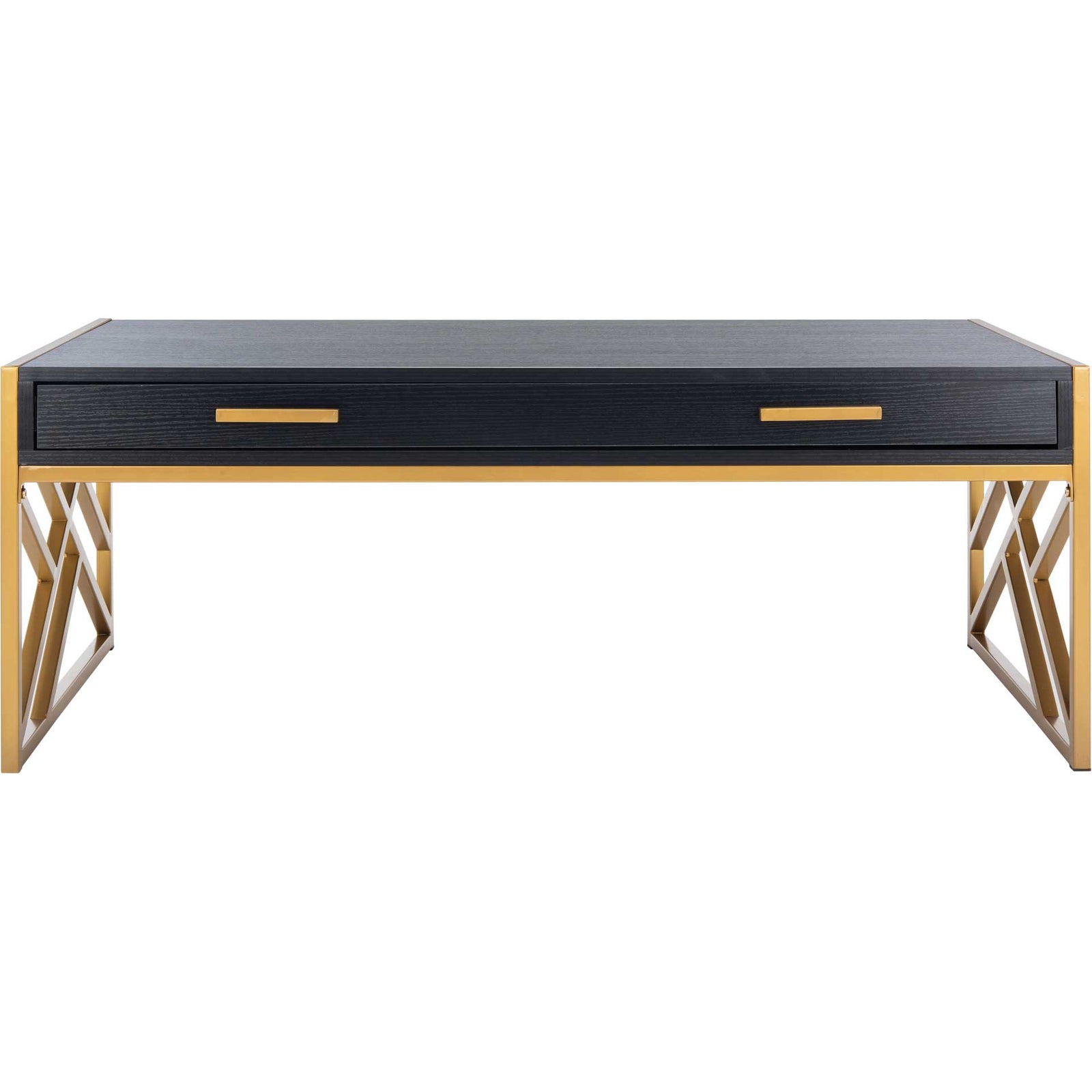 Elias 2 Drawer Coffee Table Black/Gold